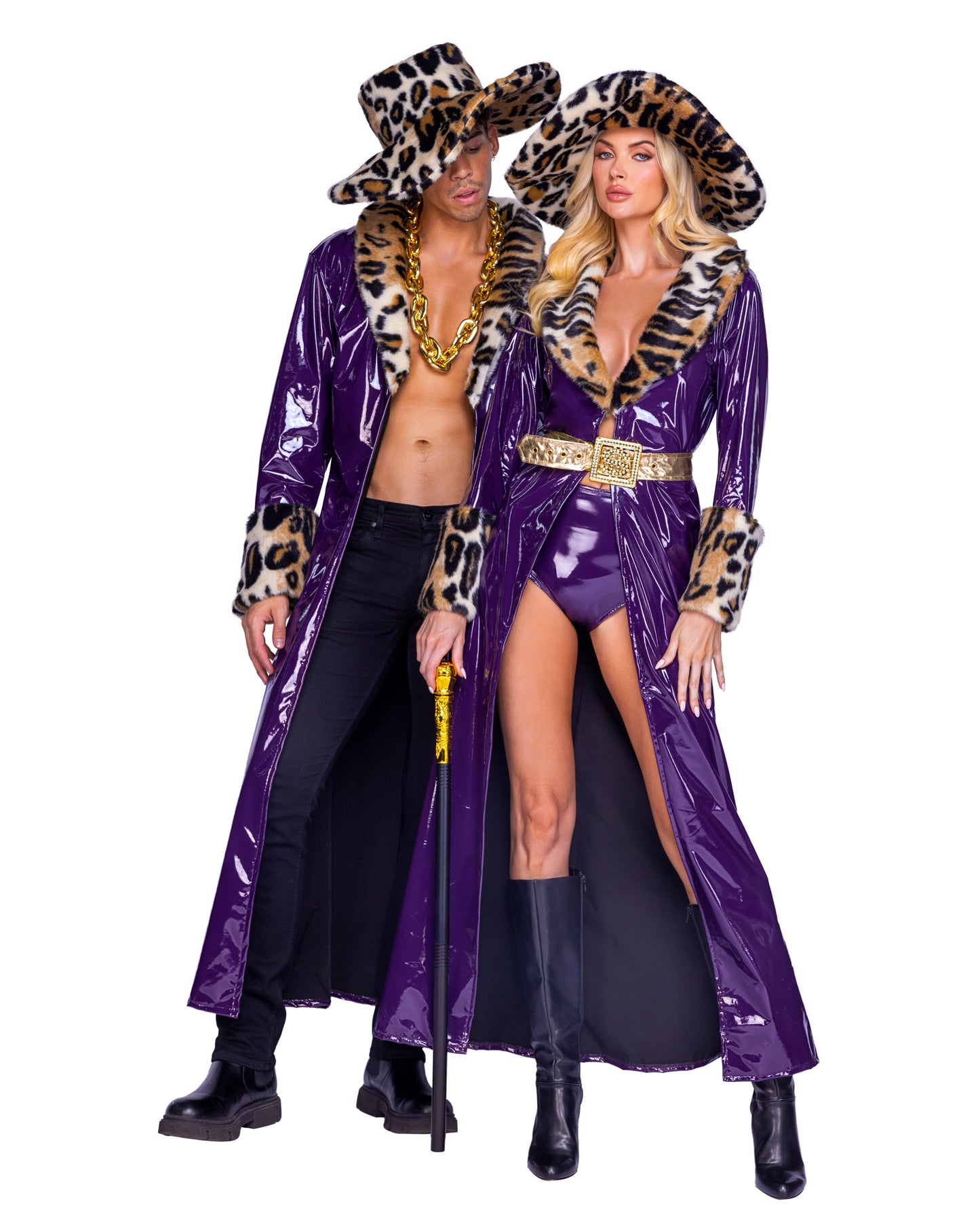 4 Piece Queen Pimp Costume-TOPS / DRESSES-[Adult]-[Female]-2022 Online Blue Zone Planet