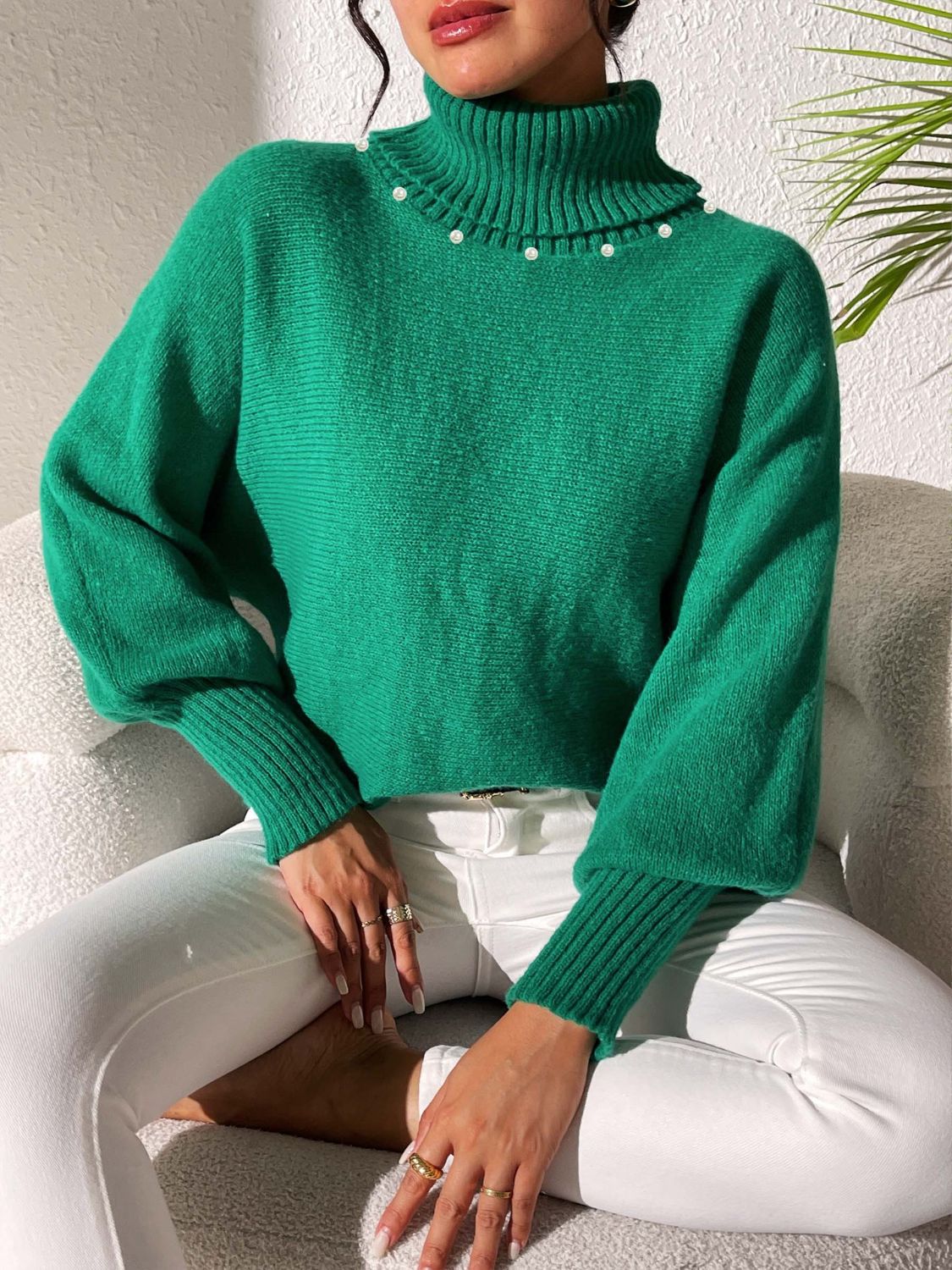 Turtleneck Long Sleeve Sweater-TOPS / DRESSES-[Adult]-[Female]-2022 Online Blue Zone Planet