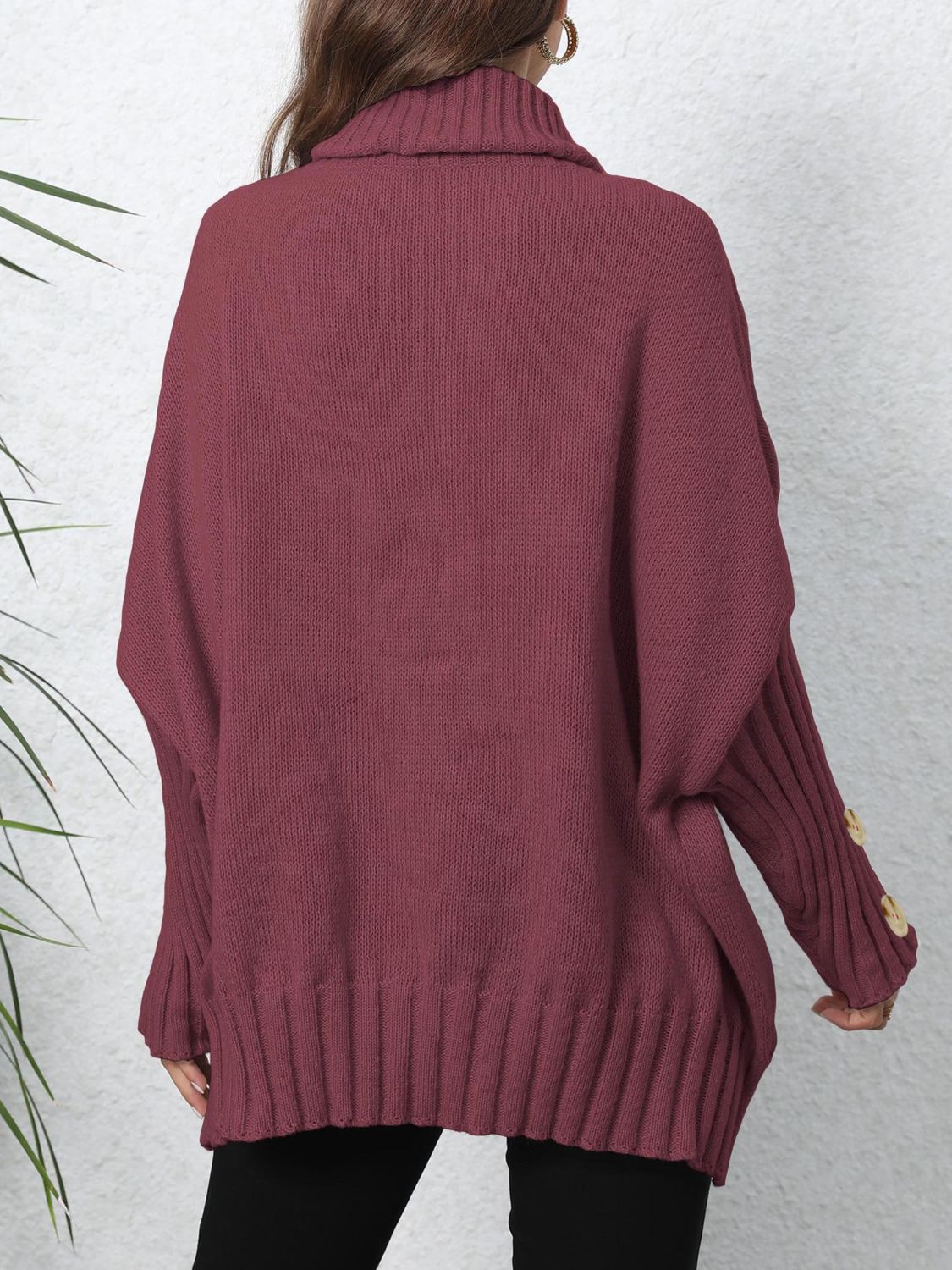 Turtleneck Long Sleeve Sweater-TOPS / DRESSES-[Adult]-[Female]-2022 Online Blue Zone Planet