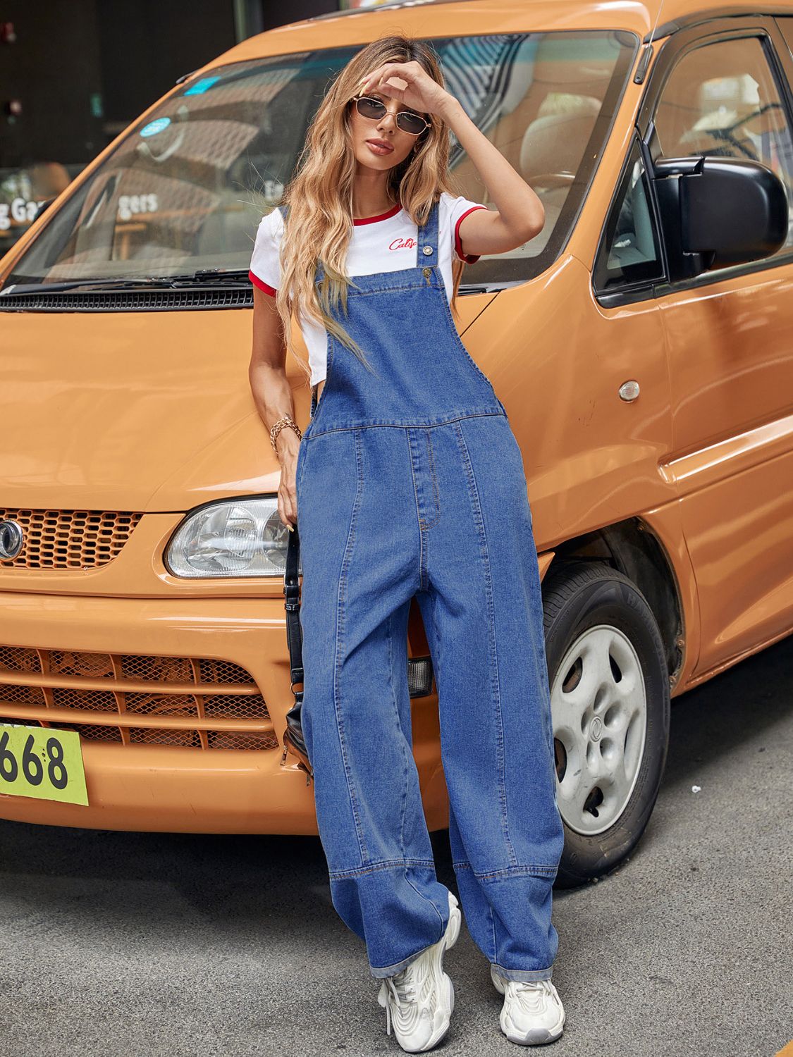 Wide Strap Wide Leg Denim Overalls-TOPS / DRESSES-[Adult]-[Female]-2022 Online Blue Zone Planet