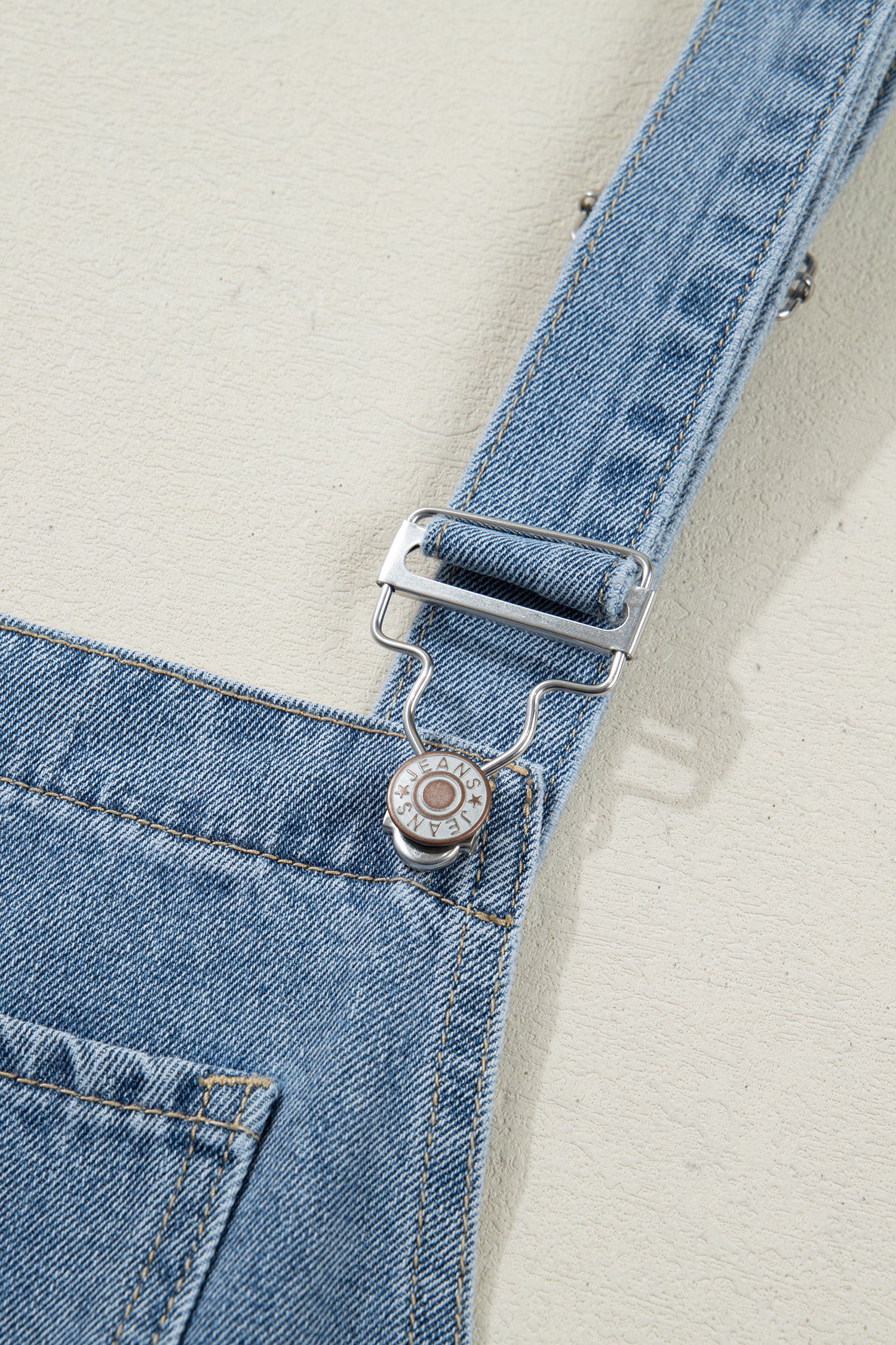 Dusk Blue Pleated Wide Leg Retro Pocketed Denim Jumpsuit-Bottoms/Jumpsuits & Rompers-[Adult]-[Female]-2022 Online Blue Zone Planet