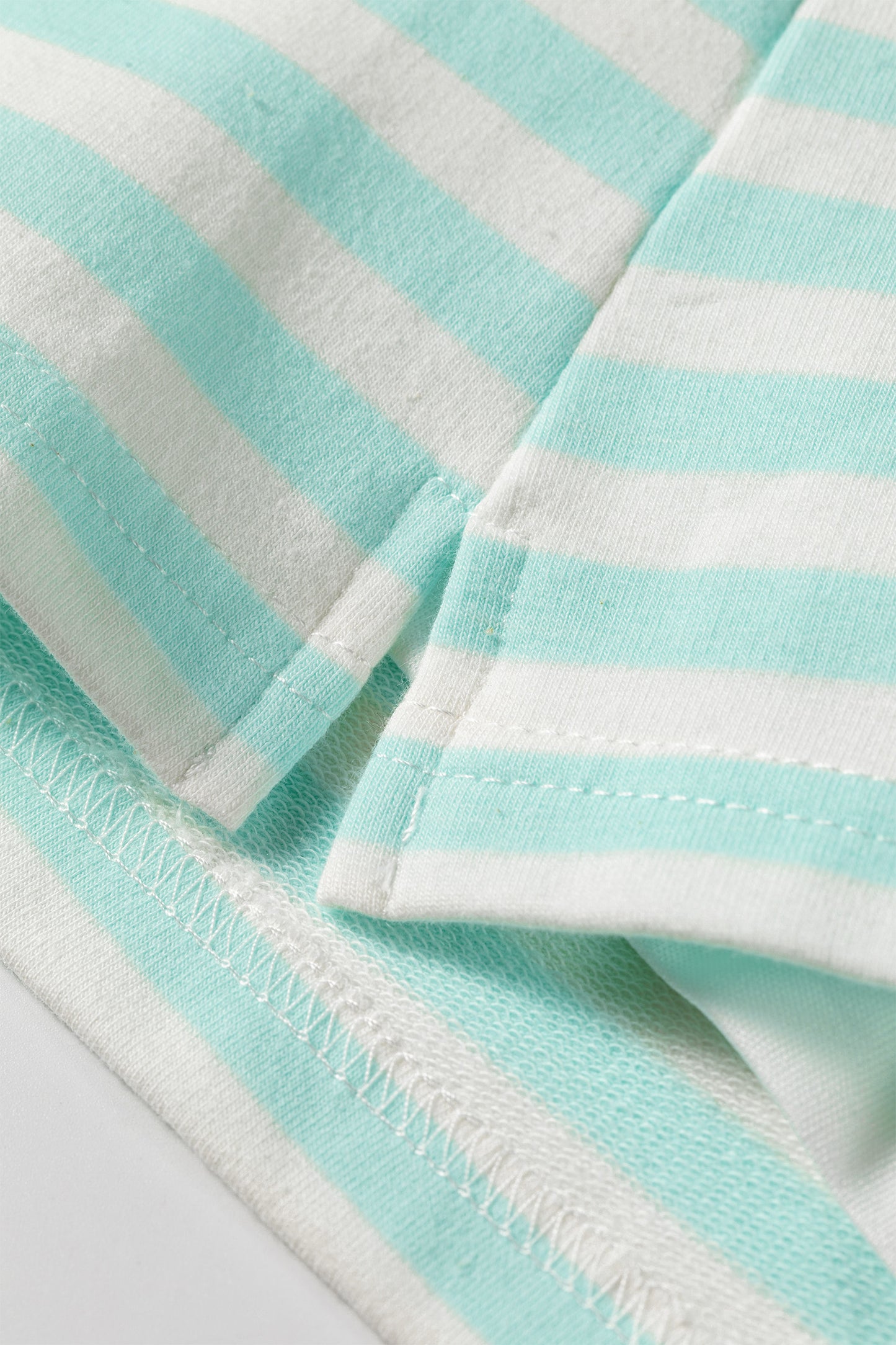 Green Stripe Ribbed Color Block Trim Half Sleeve Top Mini Skort 2pcs Outfit-Two Piece Sets/Two Piece Dresses-[Adult]-[Female]-2022 Online Blue Zone Planet