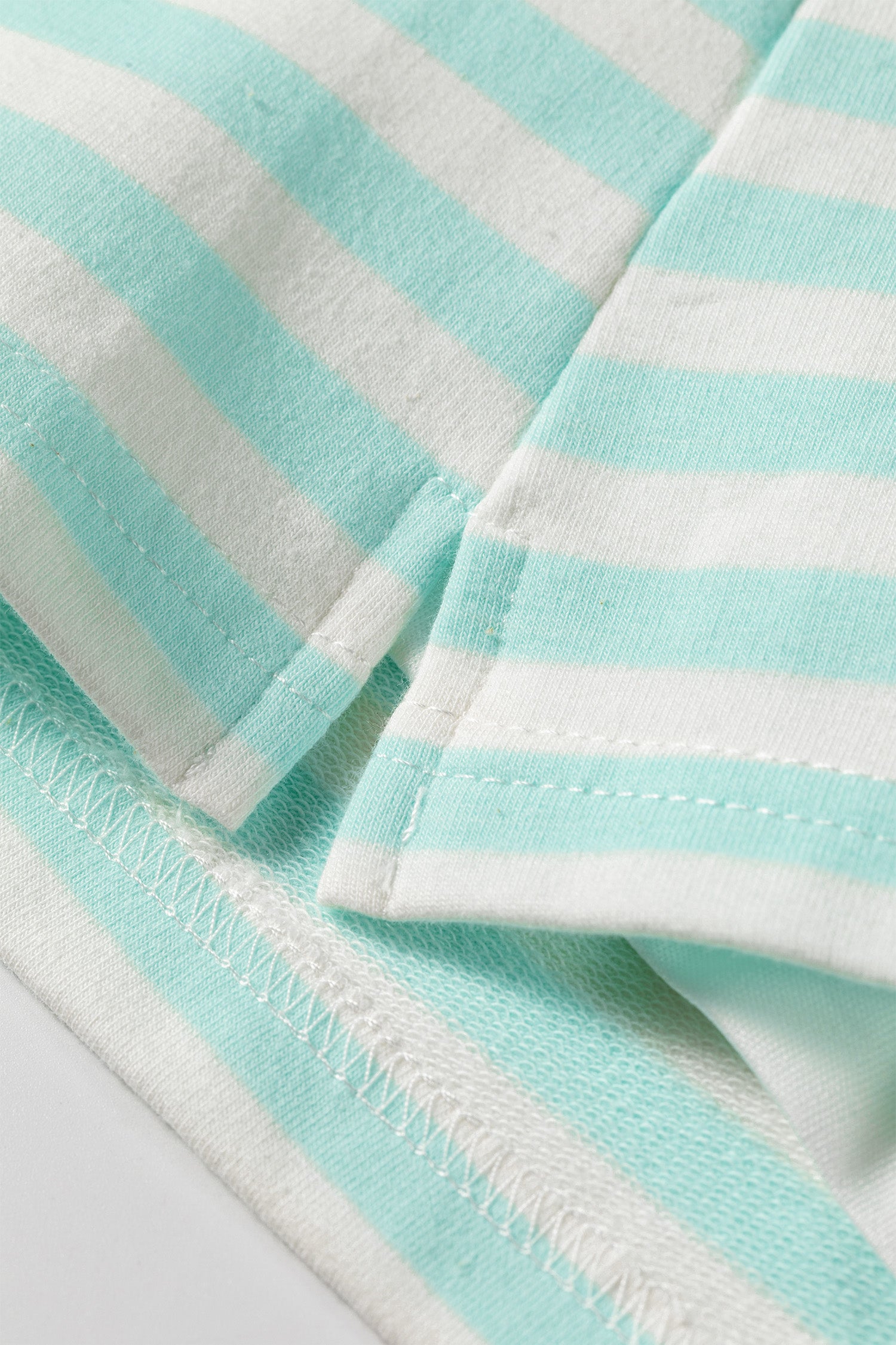 Green Stripe Ribbed Color Block Trim Half Sleeve Top Mini Skort 2pcs Outfit-Two Piece Sets/Two Piece Dresses-[Adult]-[Female]-2022 Online Blue Zone Planet