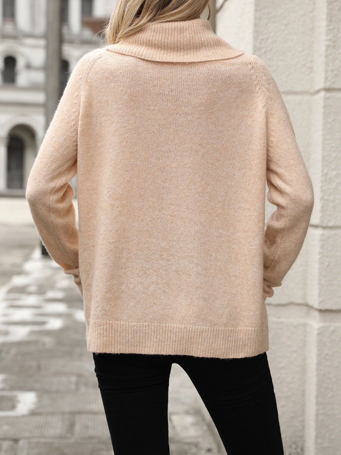 Turtleneck Long Sleeve Sweater-TOPS / DRESSES-[Adult]-[Female]-2022 Online Blue Zone Planet