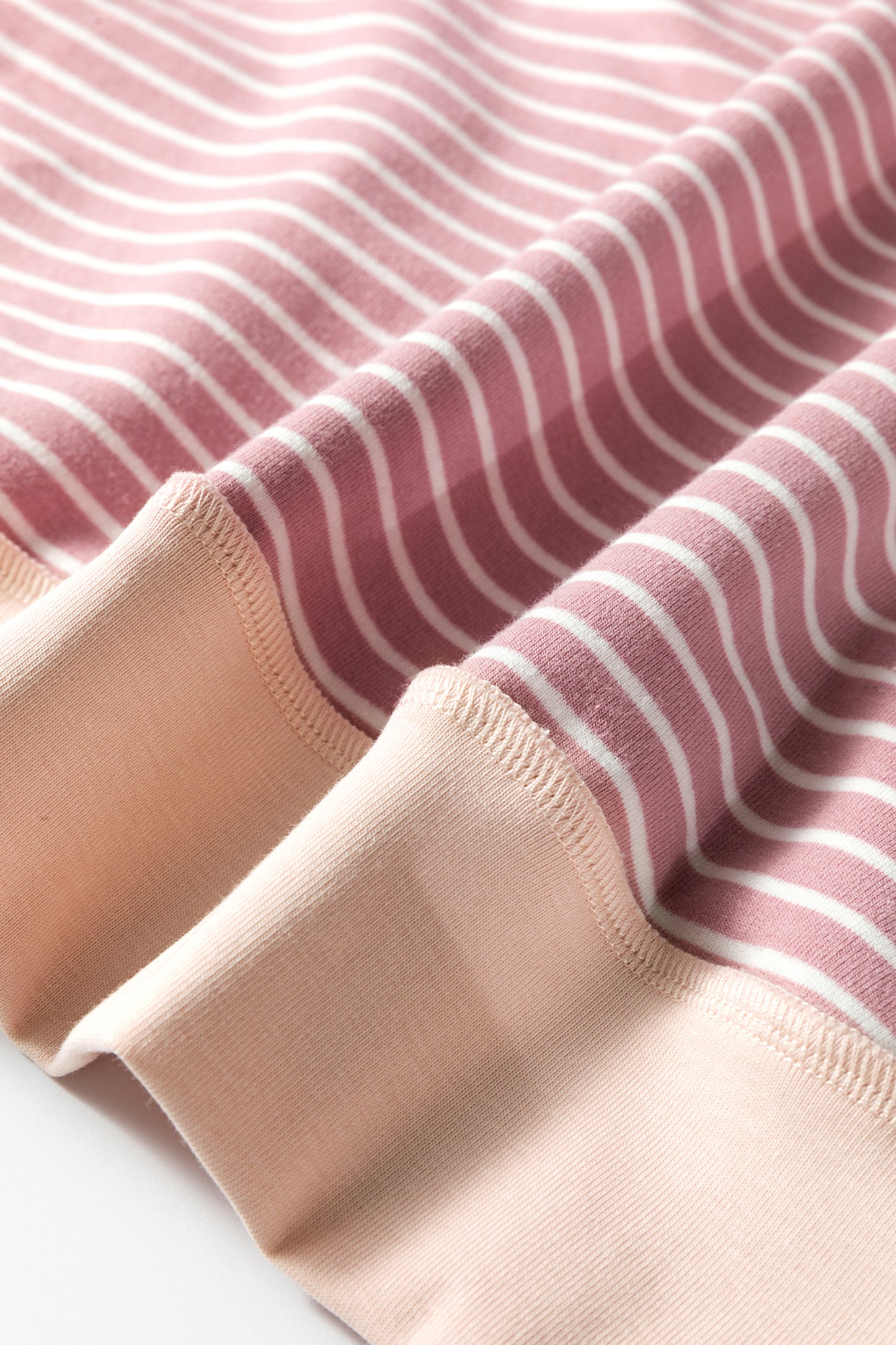 Pink Stripe Exposed Stitching Patchwork Casual Long Sleeve Top-Tops/Long Sleeve Tops-[Adult]-[Female]-2022 Online Blue Zone Planet