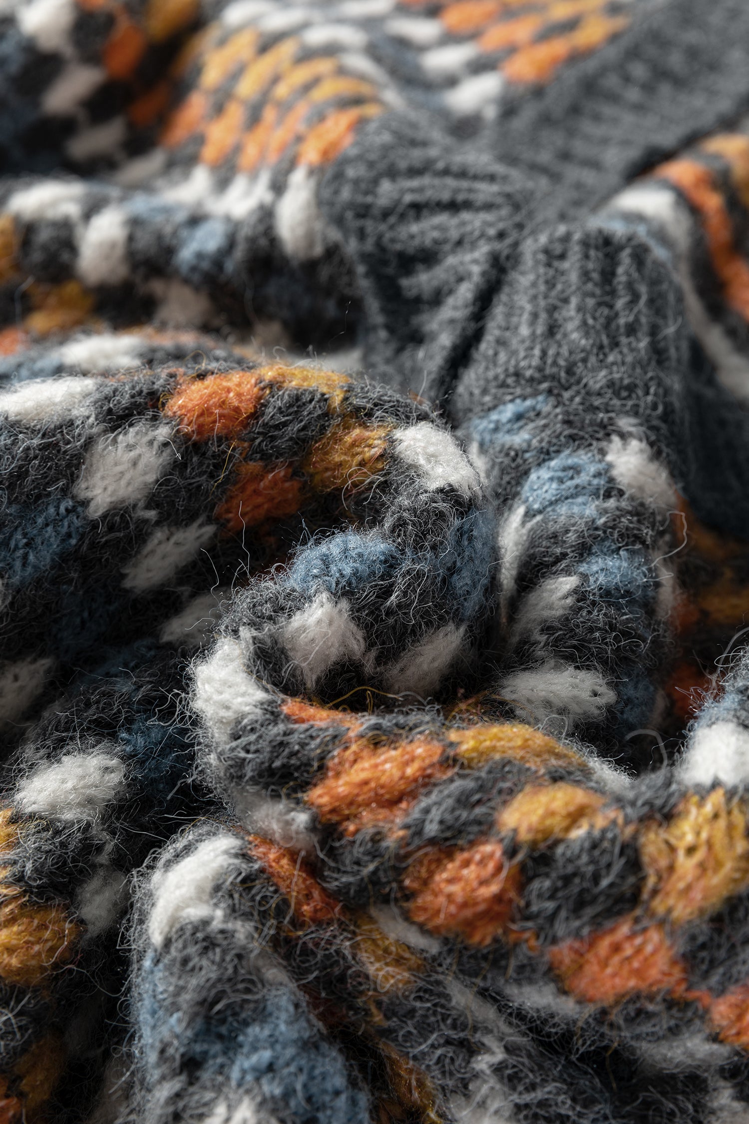 Multicolour Dotty Pattern Knit Button Front V Neck Sweater Cardigan-TOPS / DRESSES-[Adult]-[Female]-2022 Online Blue Zone Planet