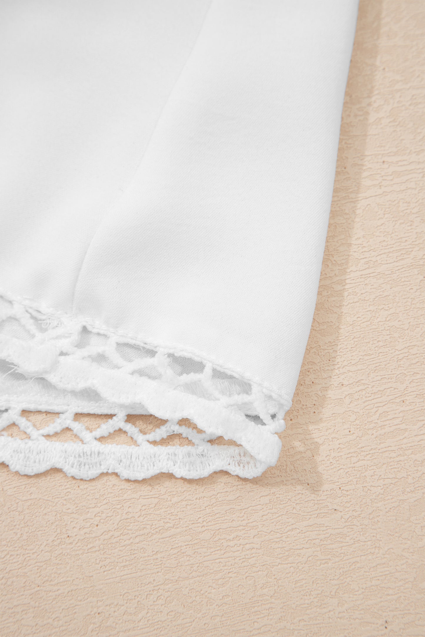 White Plus Size Frilled Elastic Waist Lace Trim Boho Ruffled Shorts-Plus Size/Plus Size Bottoms-[Adult]-[Female]-2022 Online Blue Zone Planet