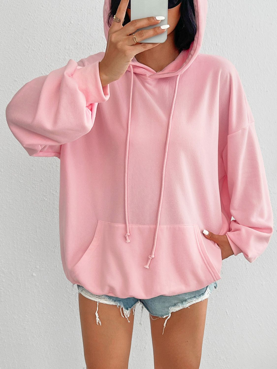 Devine Drawstring Long Sleeve Hoodie-TOPS / DRESSES-[Adult]-[Female]-Blush Pink-S-2022 Online Blue Zone Planet