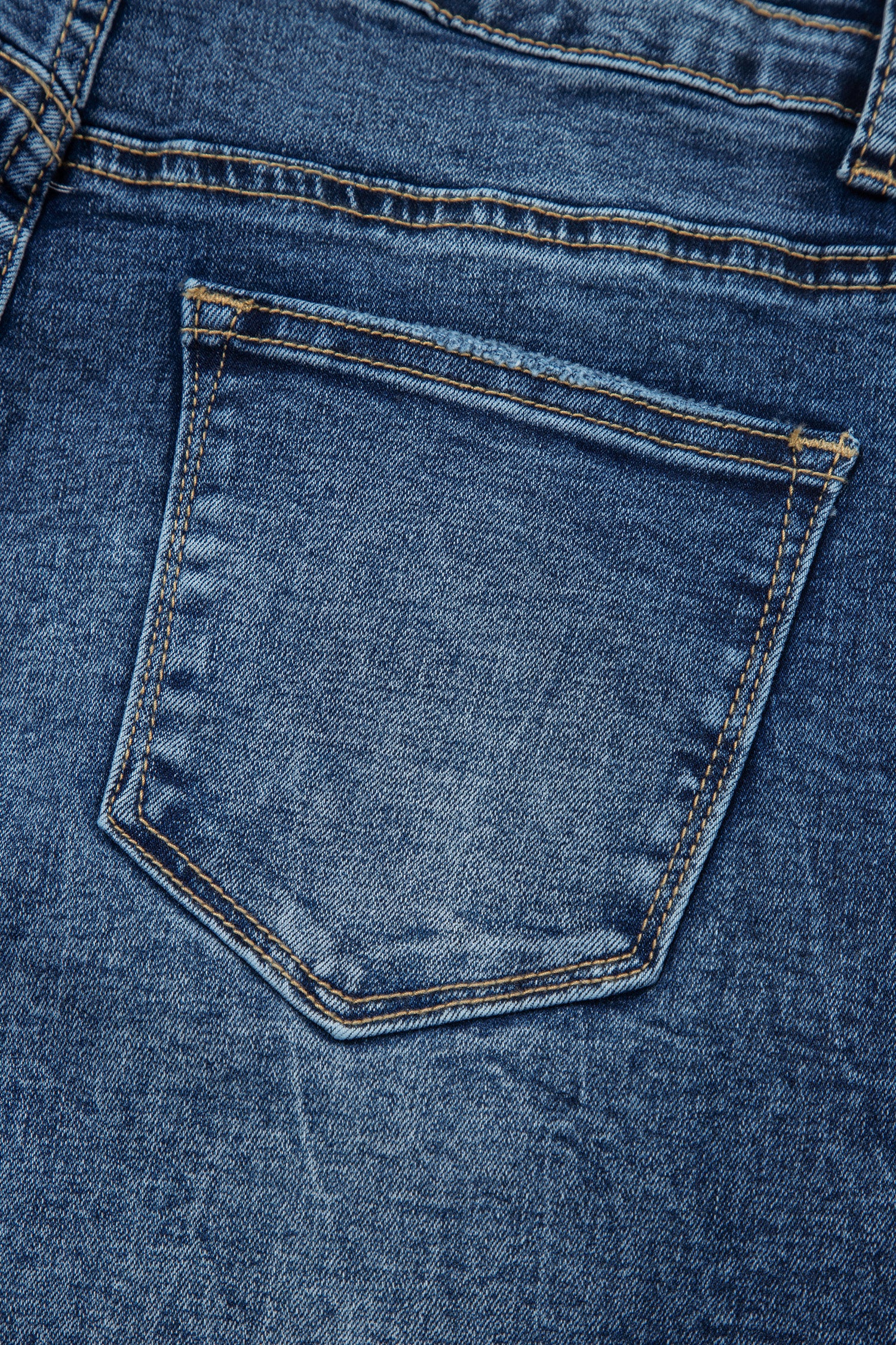 Sail Blue Acid Wash Pocket Detail Flare Jeans-Bottoms/Jeans-[Adult]-[Female]-2022 Online Blue Zone Planet