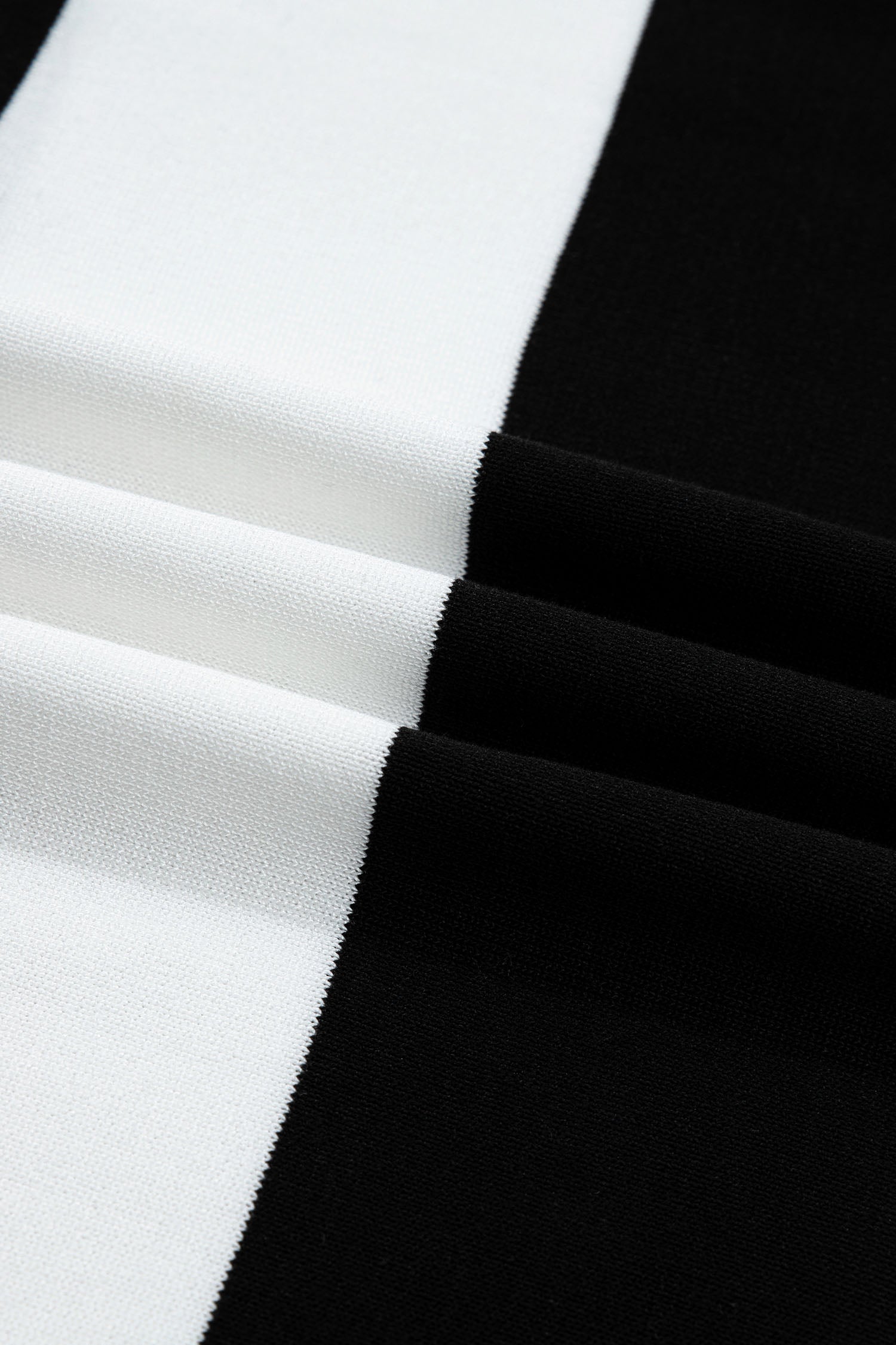 Black Stripe Colorblock Striped Knitted T Shirt-TOPS / DRESSES-[Adult]-[Female]-2022 Online Blue Zone Planet