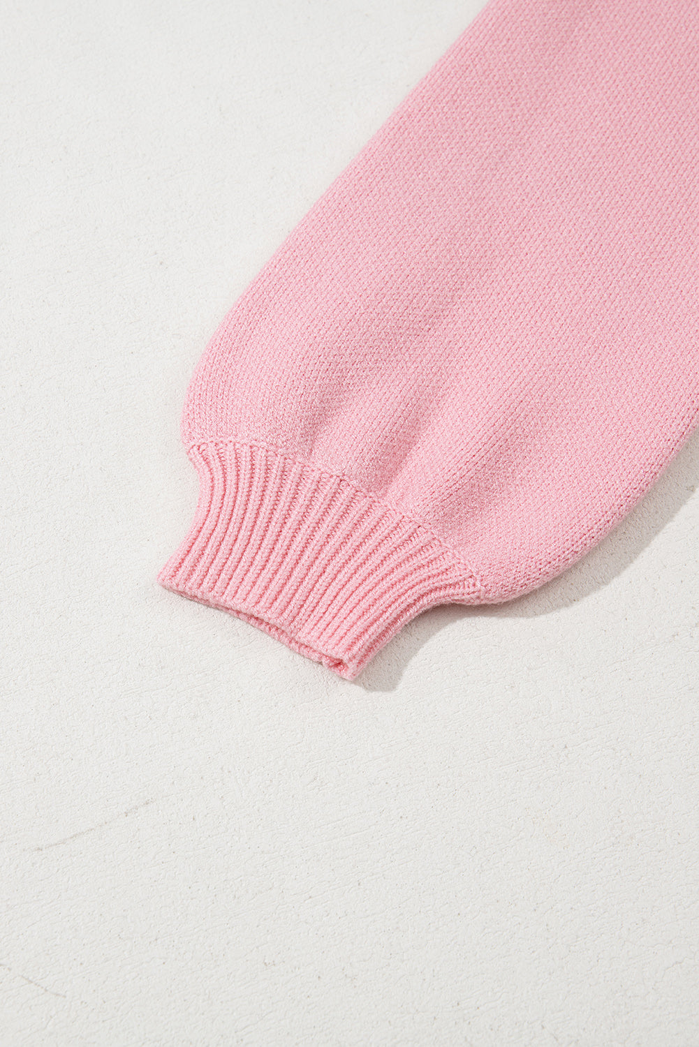 Pink Bow Graphic Drop Shoulder Round Neck Sweater-Sweaters & Cardigans/Sweaters-[Adult]-[Female]-2022 Online Blue Zone Planet