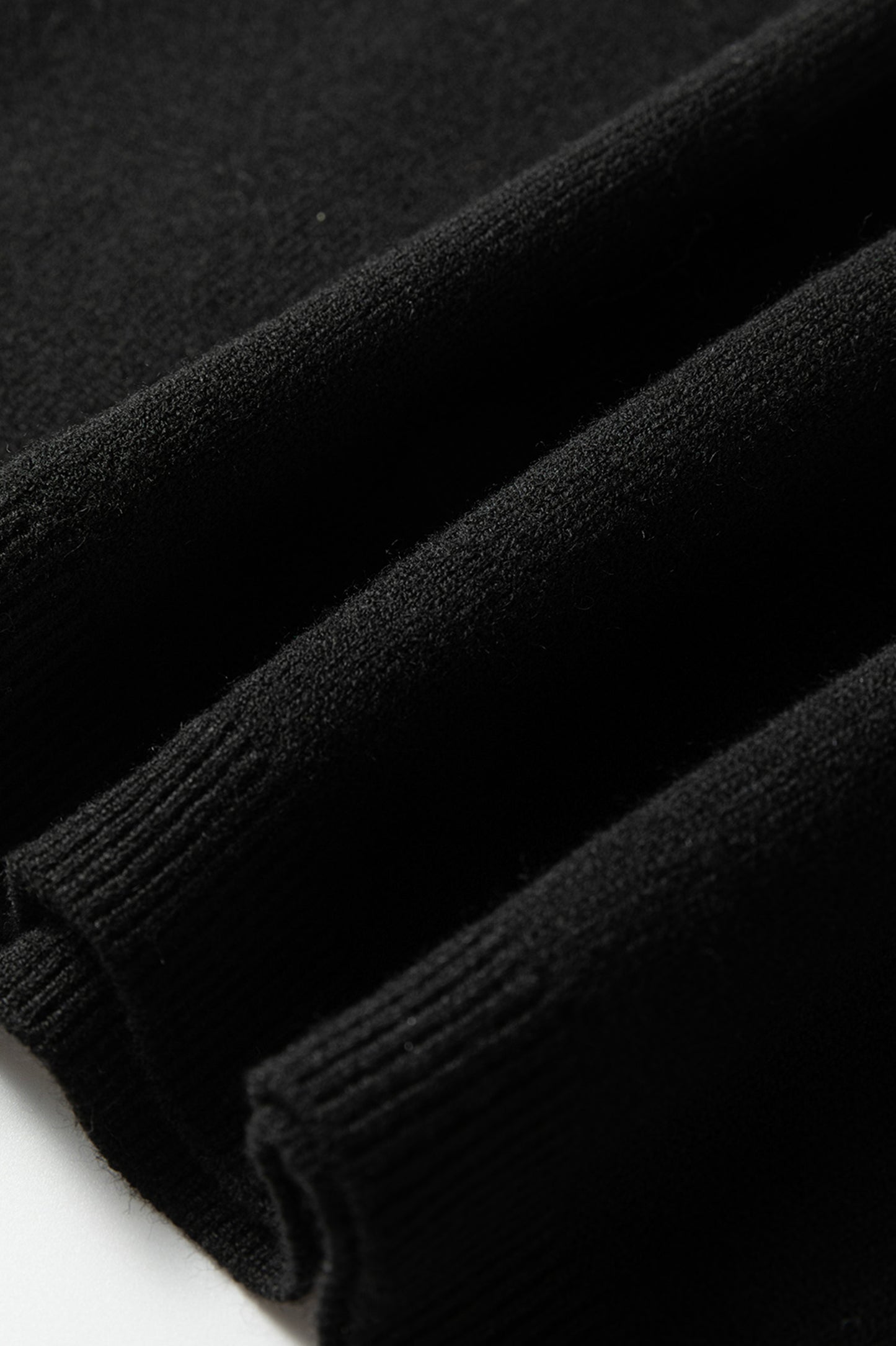 Black Solid Color Crew Neck Knit Cap Sleeve Sweater-TOPS / DRESSES-[Adult]-[Female]-2022 Online Blue Zone Planet
