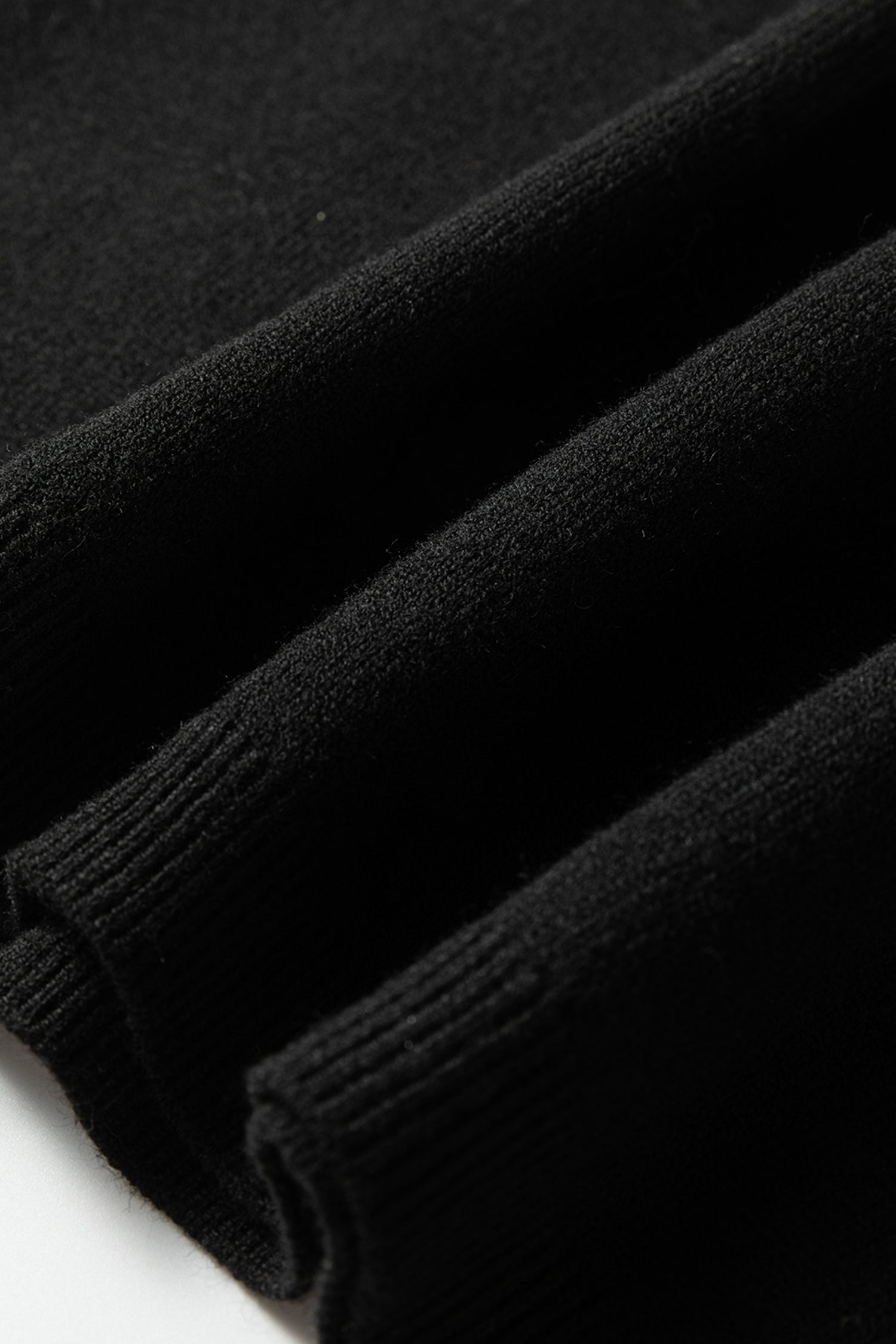 Black Solid Color Crew Neck Knit Cap Sleeve Sweater-TOPS / DRESSES-[Adult]-[Female]-2022 Online Blue Zone Planet