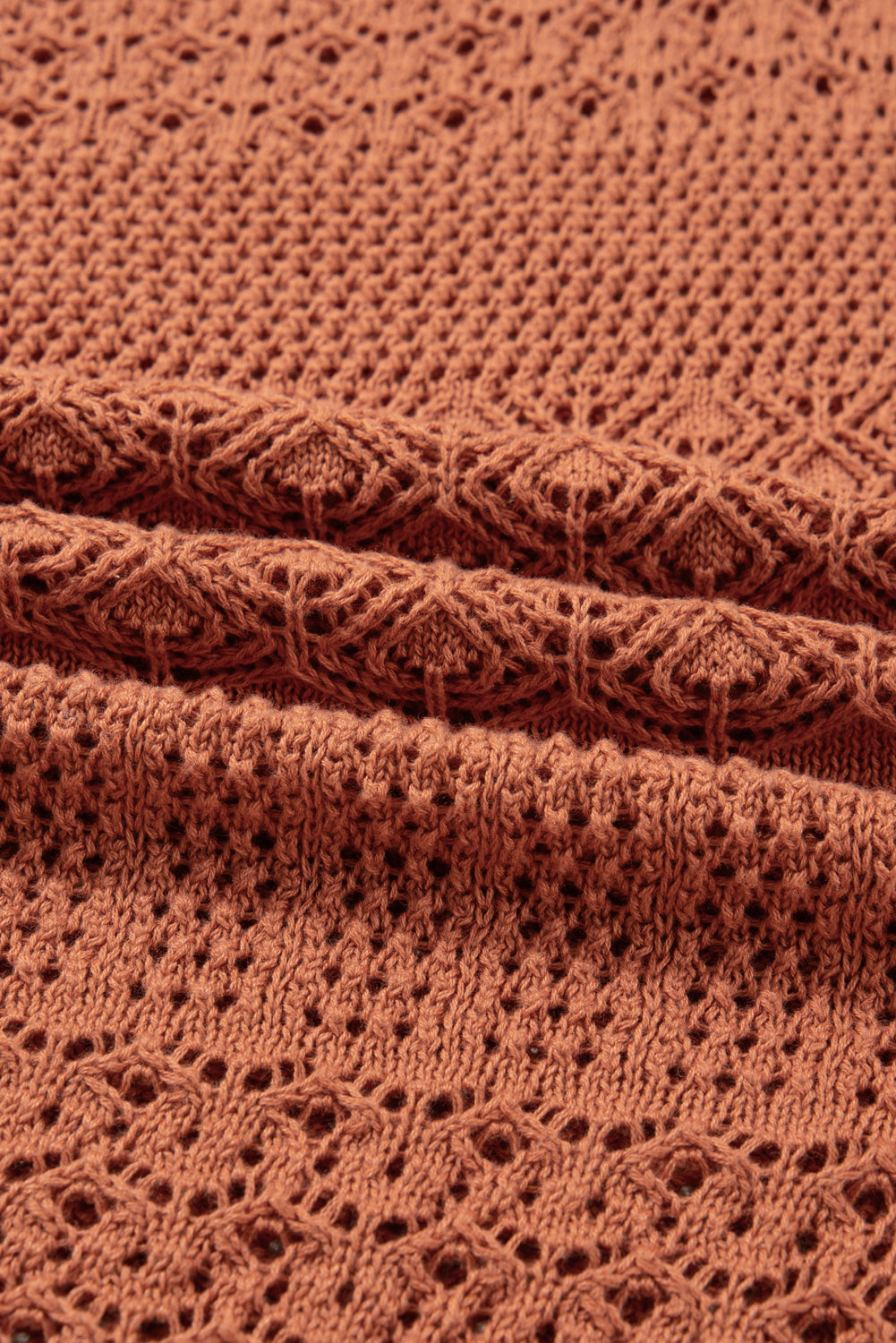 Redwood Burl Mixed Pattern Knitted Open Front Plus Cardigan-Plus Size/Plus Size Sweaters & Cardigans-[Adult]-[Female]-2022 Online Blue Zone Planet