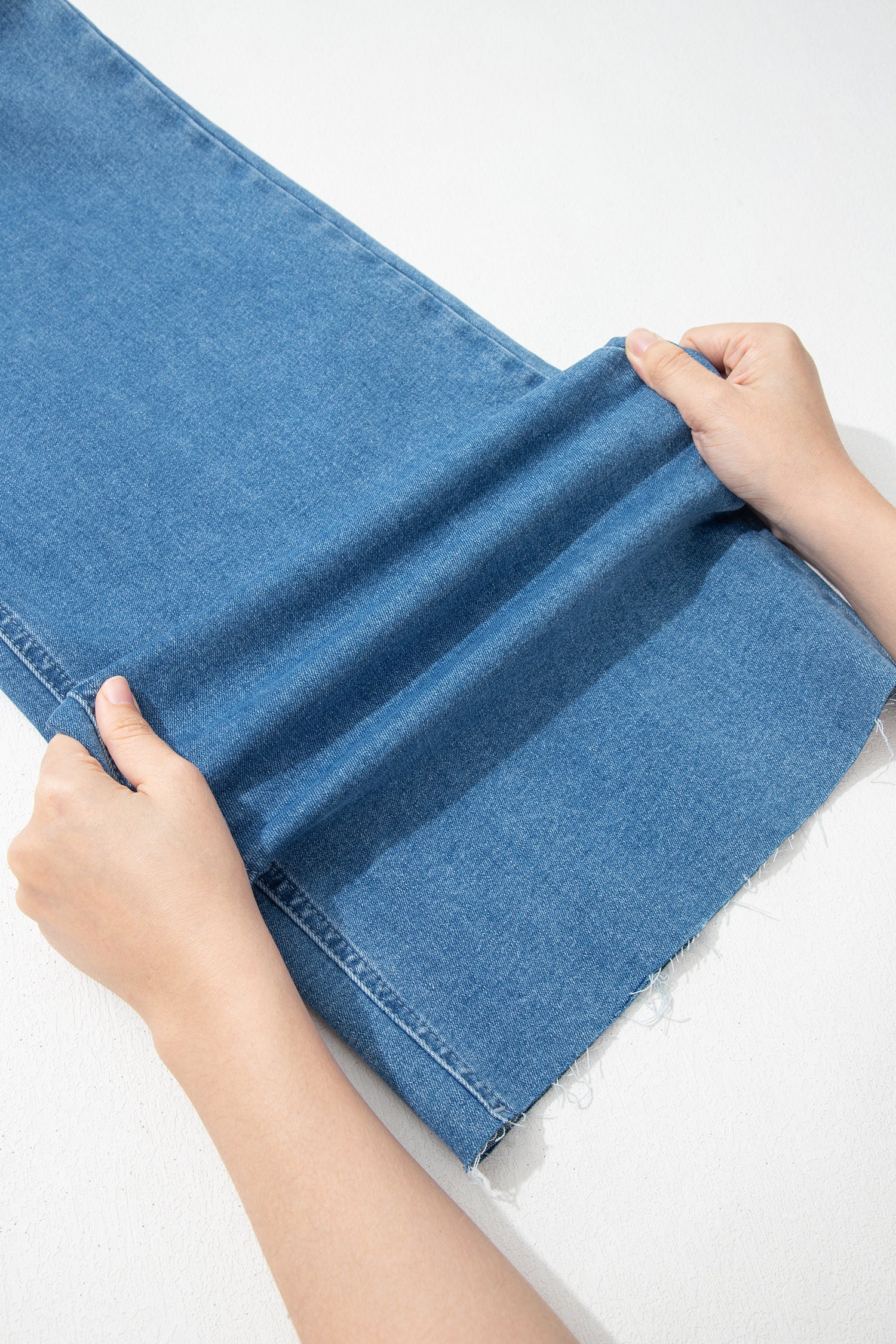 Dusk Blue Retro Washed Patch Pocket Loose Jeans-Bottoms/Jeans-[Adult]-[Female]-2022 Online Blue Zone Planet