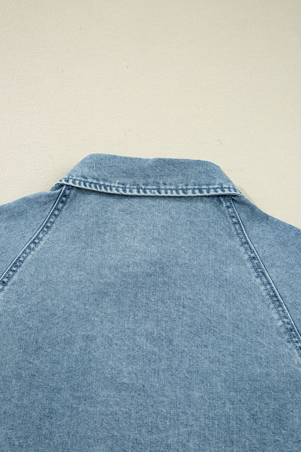 Beau Blue Smocked Cuffs Flared Denim Shirt Mini Dress-Dresses/Mini Dresses-[Adult]-[Female]-2022 Online Blue Zone Planet