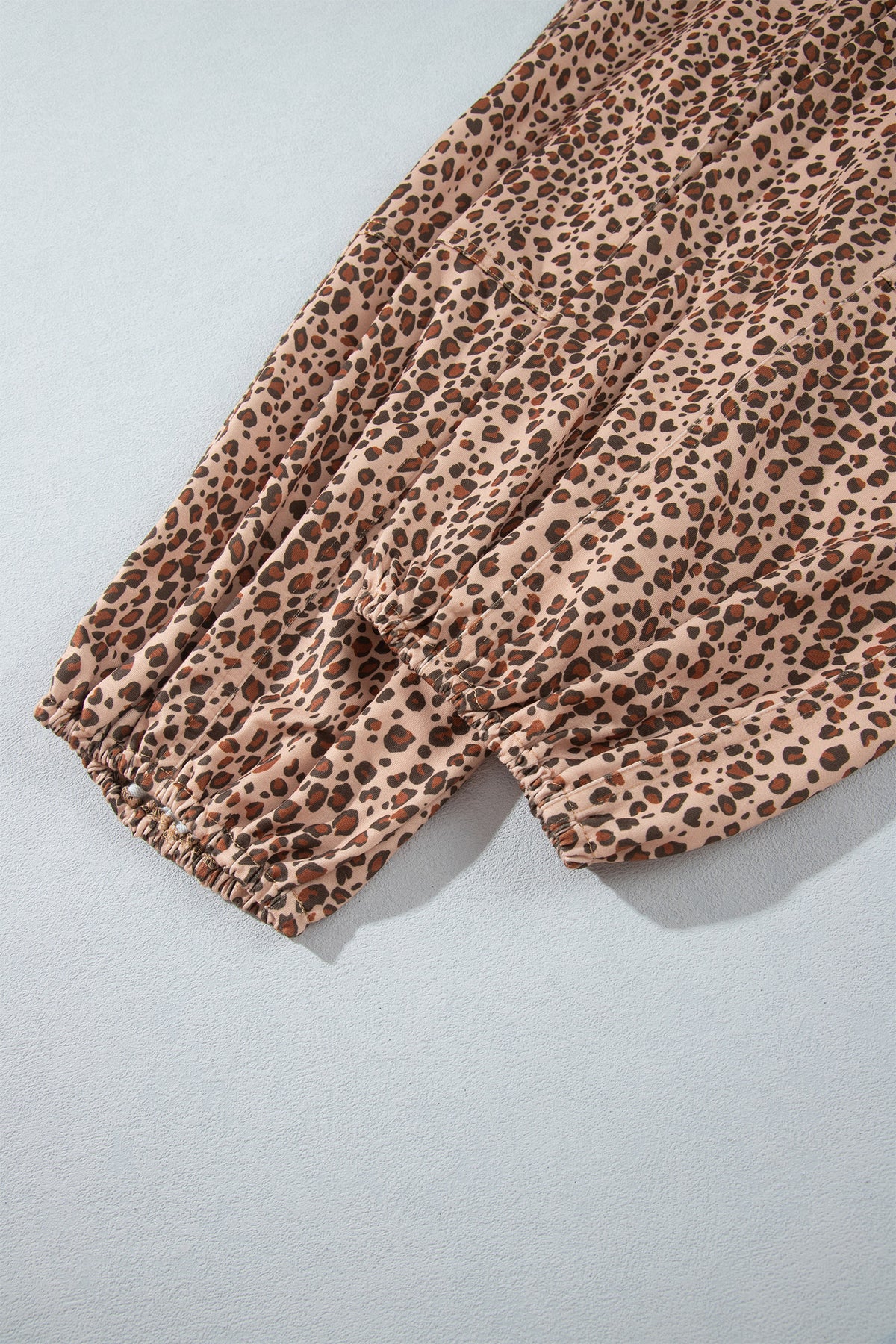 Khaki Leopard Print Drawstring Waist Patch Pockets Pants-Bottoms/Pants & Culotte-[Adult]-[Female]-2022 Online Blue Zone Planet