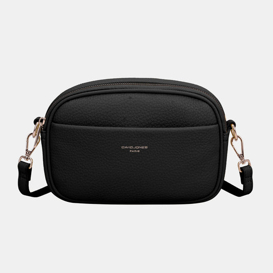 David Jones PU Leather Small Crossbody Bag-HANDBAGS-[Adult]-[Female]-Black-One Size-2022 Online Blue Zone Planet