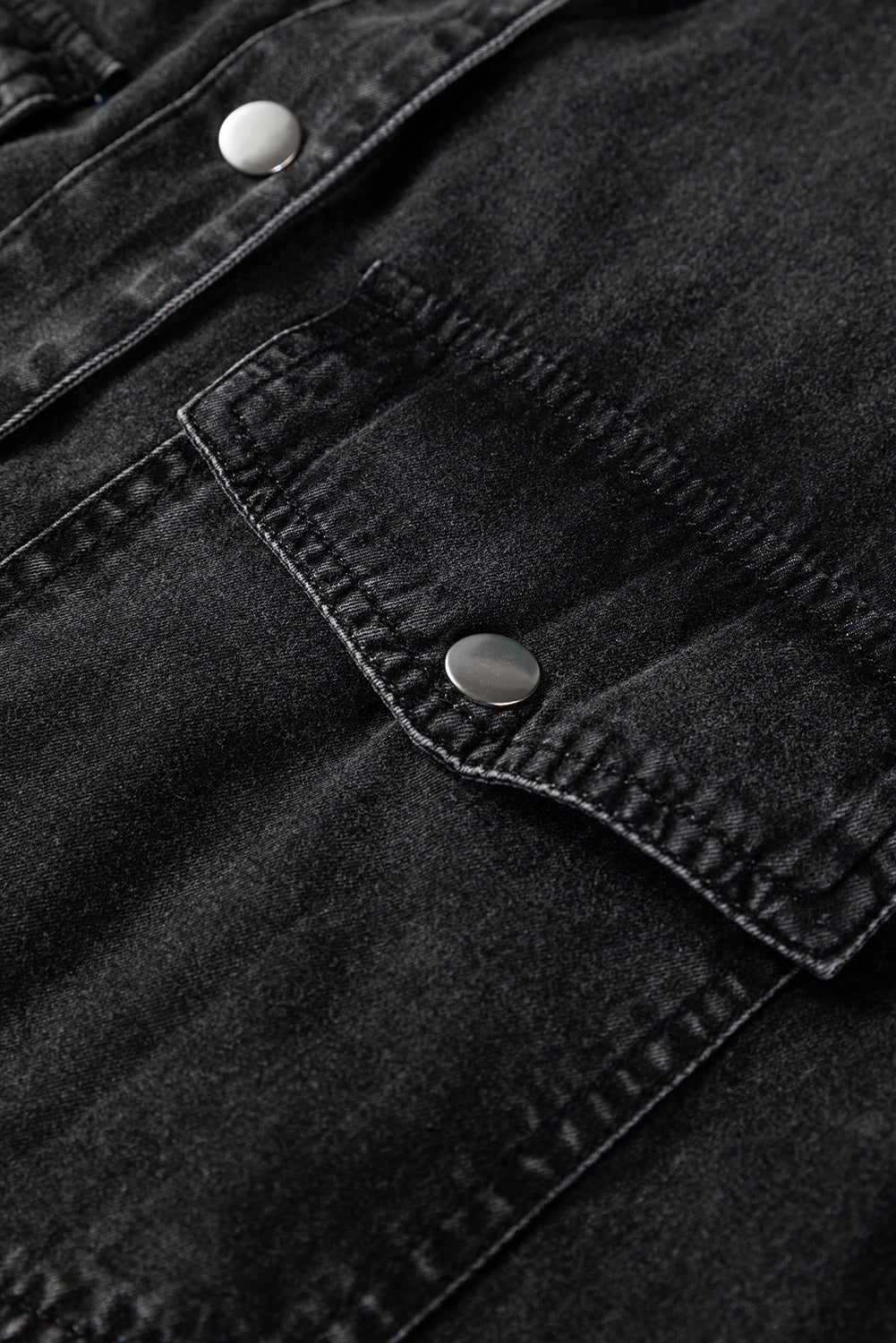 Medium Grey Beau Chest Pocket Raw Hem Denim Loose Shirt Dress-TOPS / DRESSES-[Adult]-[Female]-2022 Online Blue Zone Planet