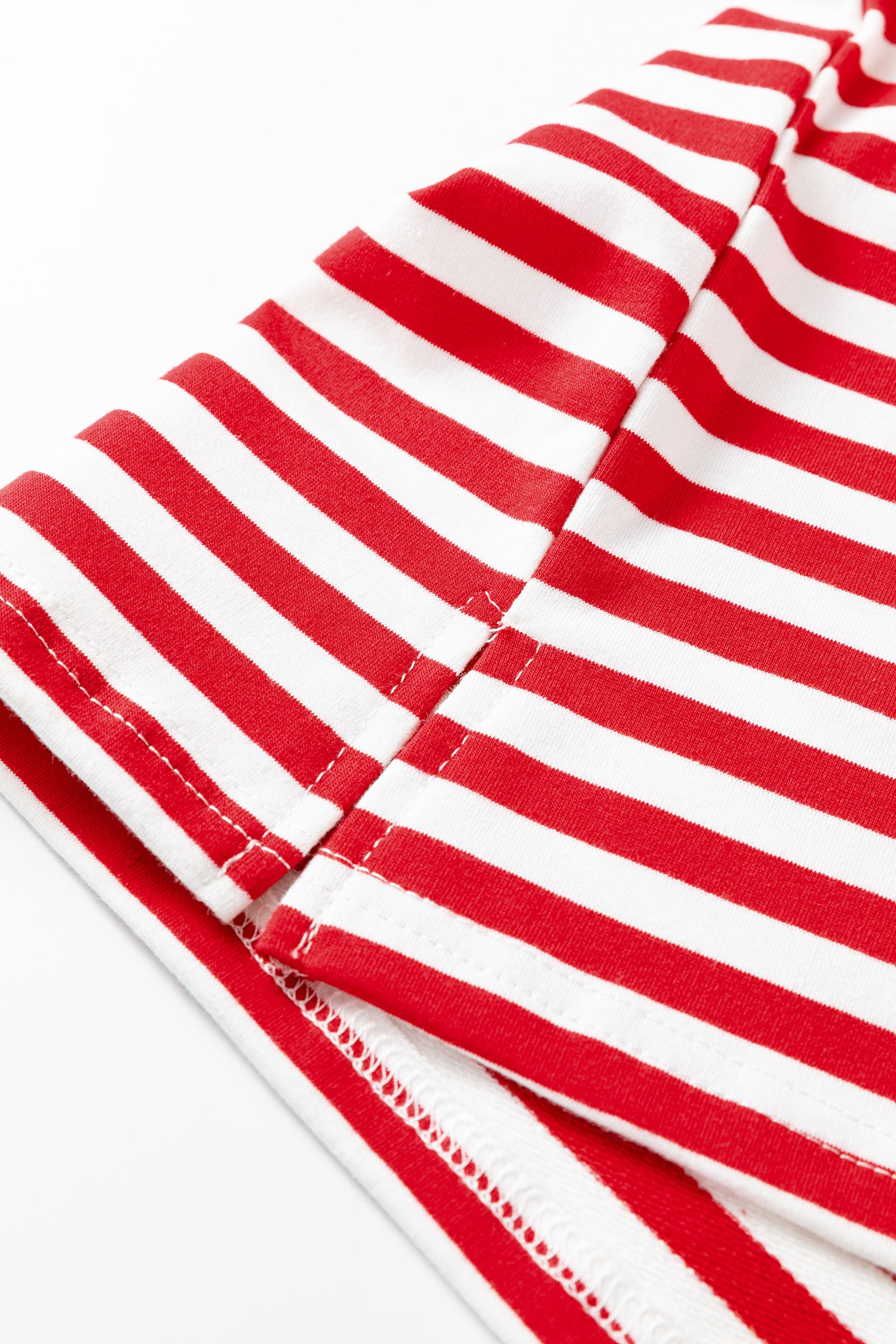 Red Stripe Drop Shoulder Long Sleeve Top Lounge Pants 2pcs Set-Loungewear & Sleepwear/Loungewear-[Adult]-[Female]-2022 Online Blue Zone Planet