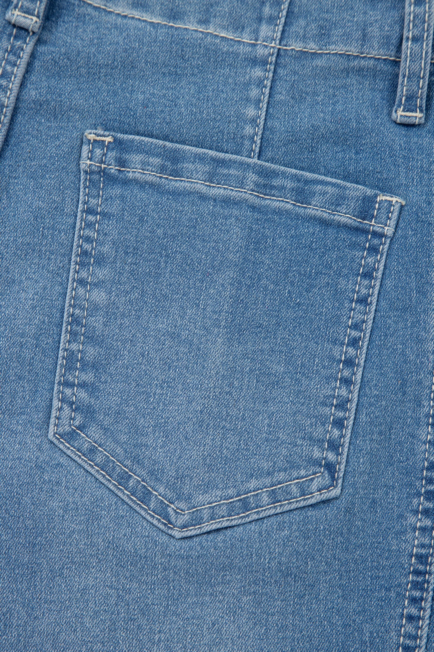 Sky Blue Medium Wash Cuffed Barrel Jeans-TOPS / DRESSES-[Adult]-[Female]-2022 Online Blue Zone Planet