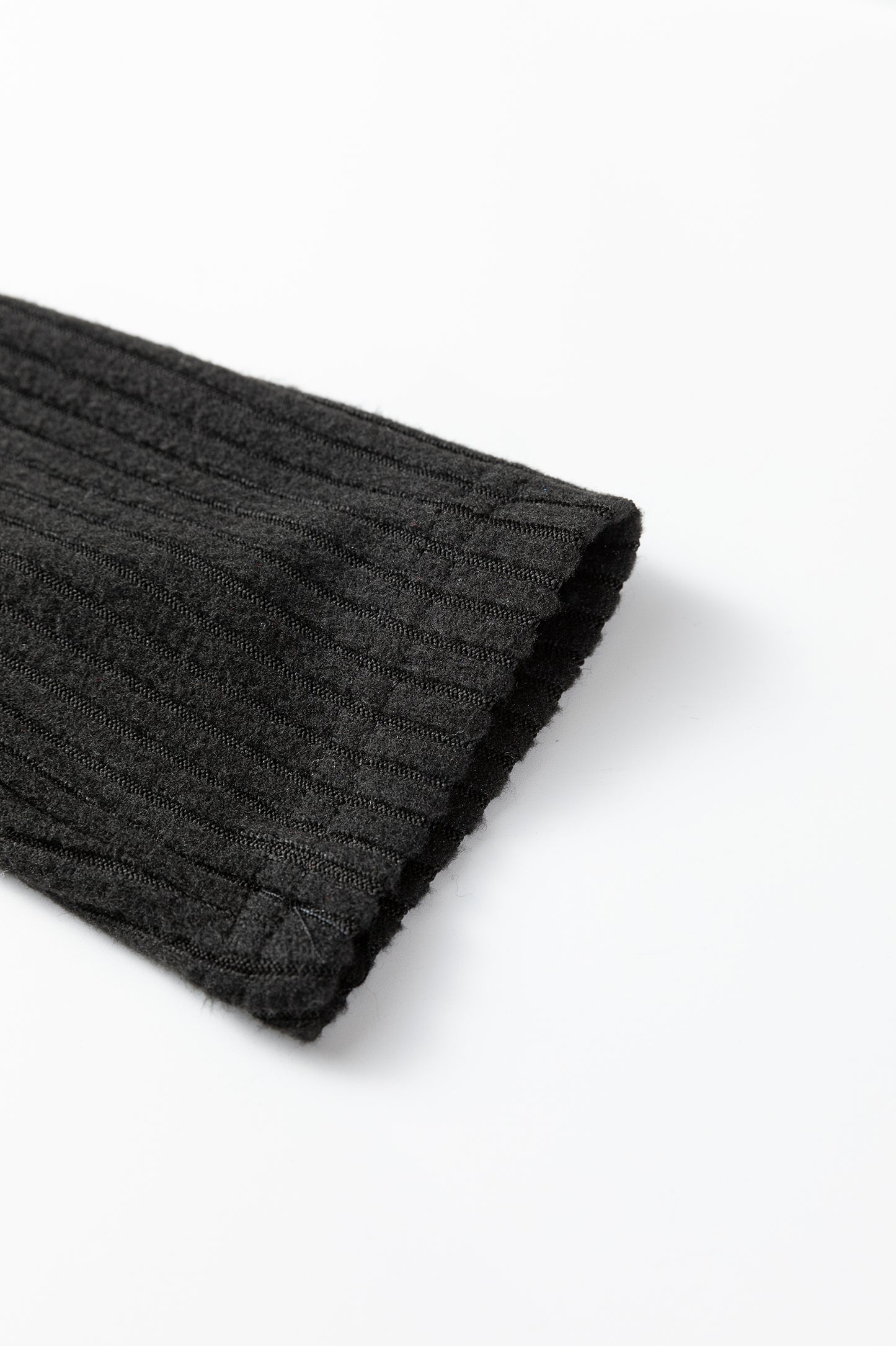 Black Ribbed Notched Neck Knit Long Sleeve Leggings Two Pieces Lounge Set-Loungewear & Sleepwear/Loungewear-[Adult]-[Female]-2022 Online Blue Zone Planet