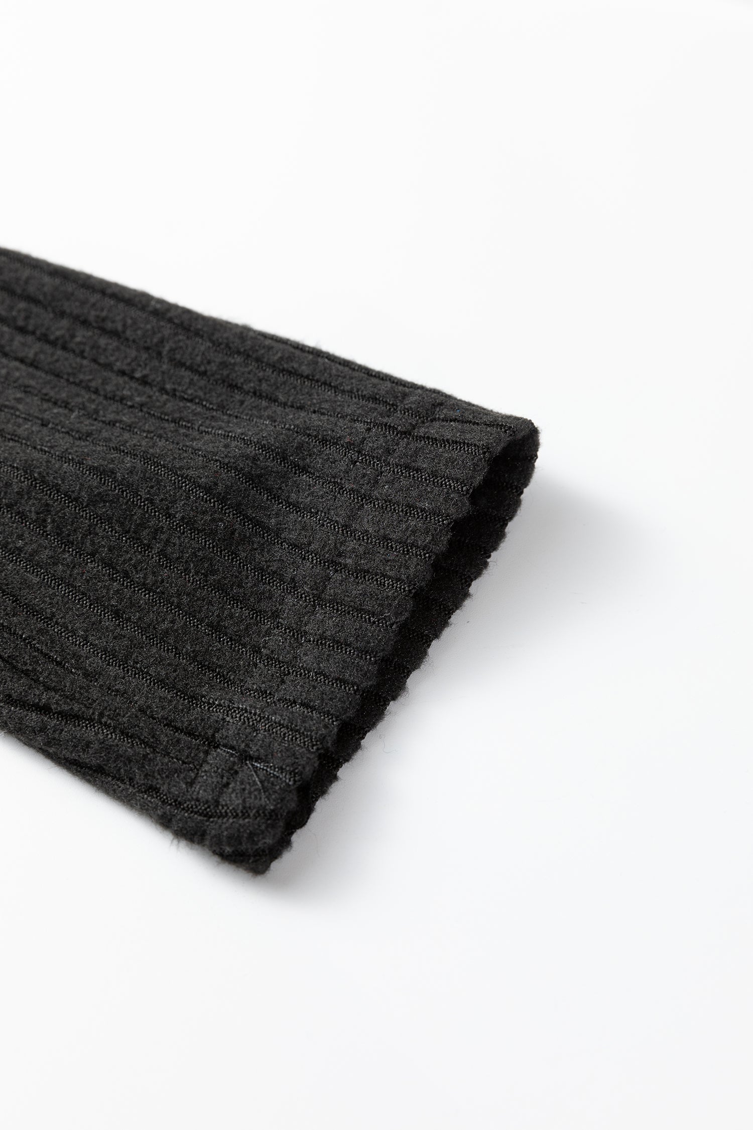 Black Ribbed Notched Neck Knit Long Sleeve Leggings Two Pieces Lounge Set-Loungewear & Sleepwear/Loungewear-[Adult]-[Female]-2022 Online Blue Zone Planet