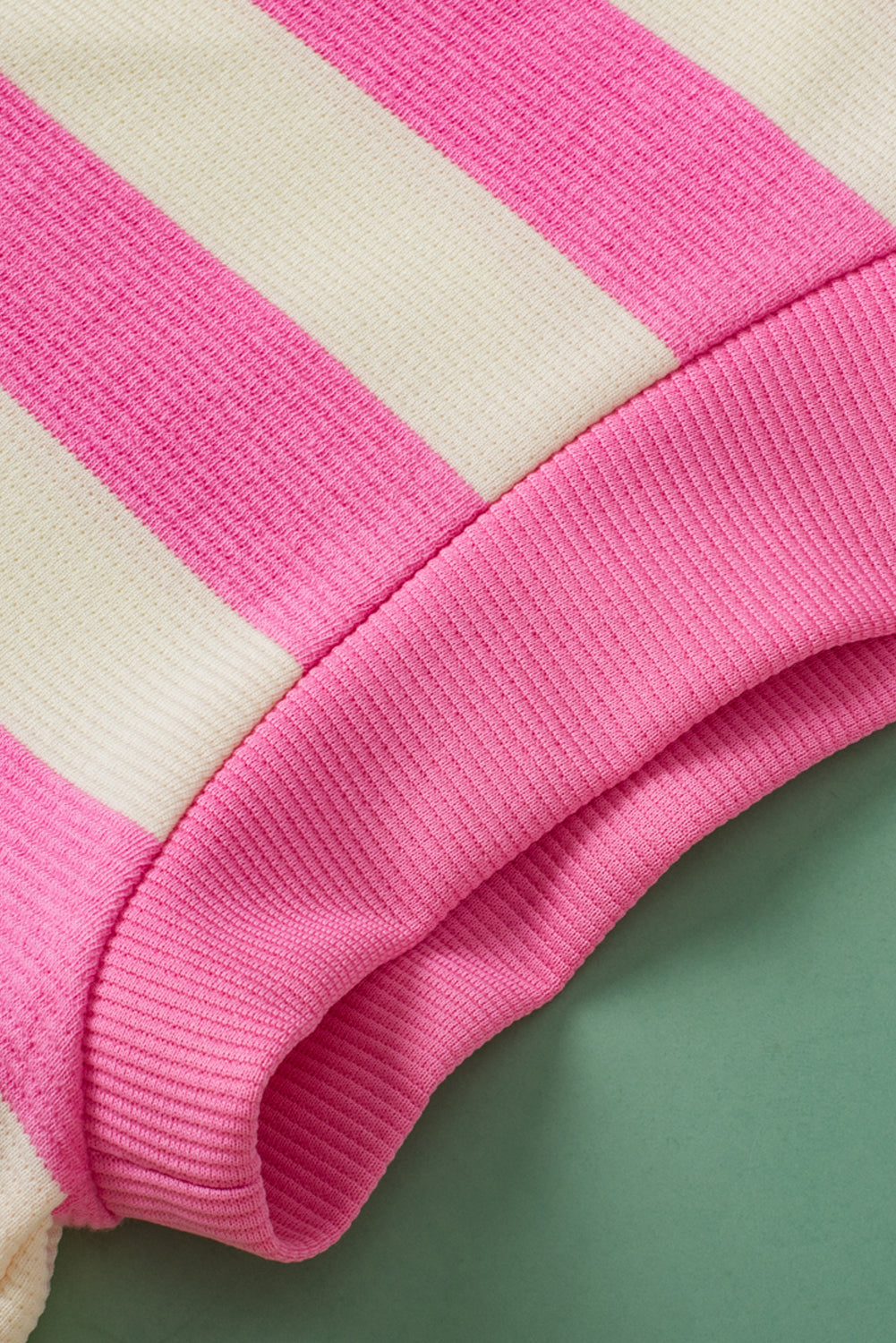 Pink Stripe V Neck Collared Cap Sleeve Top-Tops/Tops & Tees-[Adult]-[Female]-2022 Online Blue Zone Planet