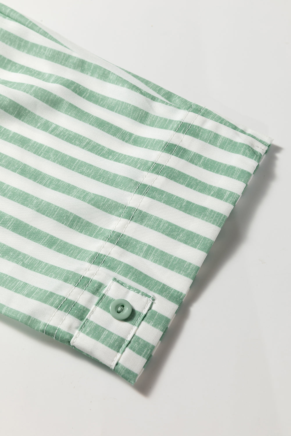 Green Stripe Half Zip Long Sleeve Swing Top-Tops/Blouses & Shirts-[Adult]-[Female]-2022 Online Blue Zone Planet