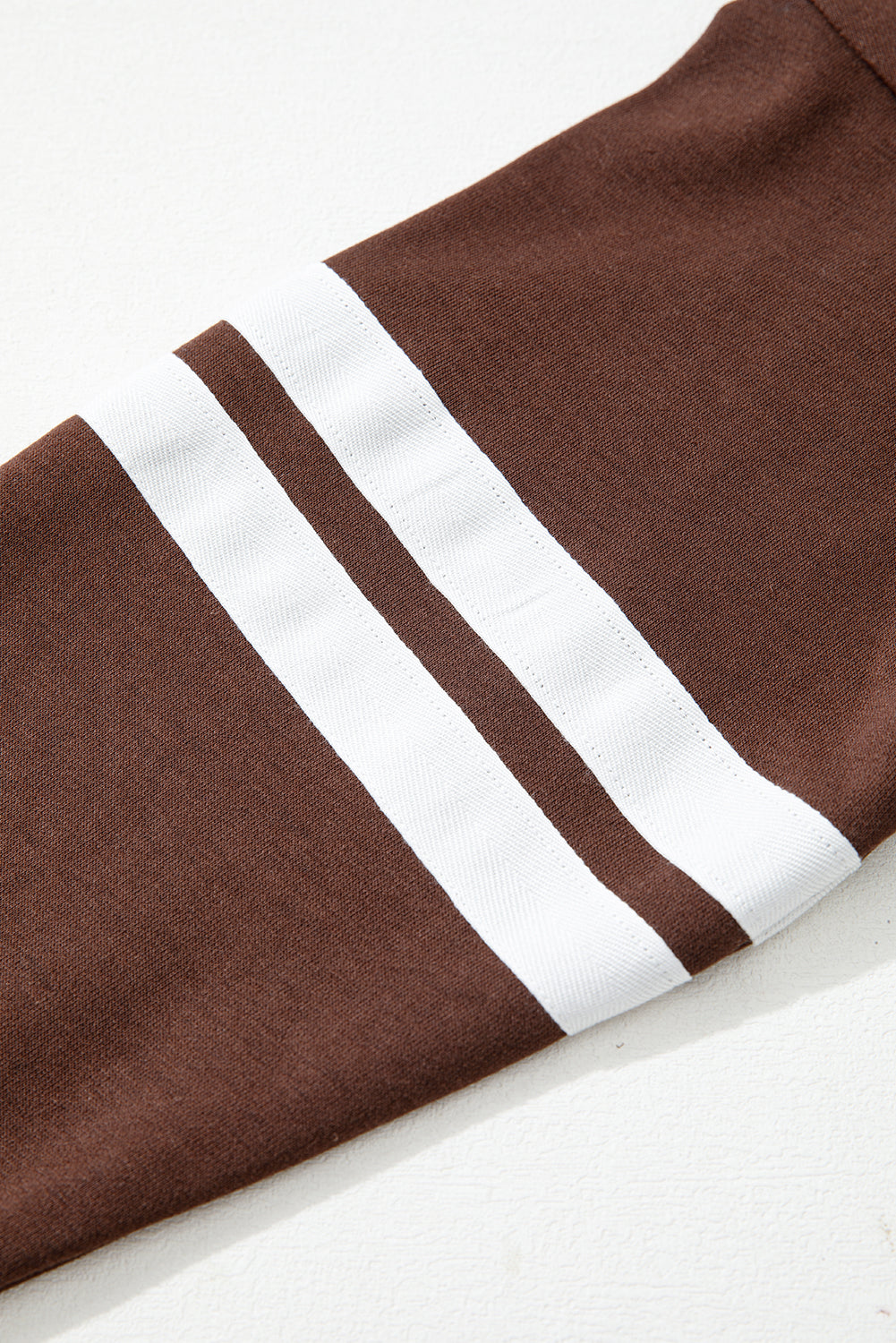 White Varsity Striped Detail Drop Shoulder Oversized Sweatshirt-Tops/Sweatshirts & Hoodies-[Adult]-[Female]-2022 Online Blue Zone Planet