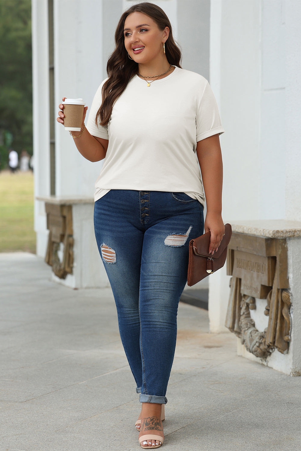 Bright Green Casual Plain Crew Neck Tee-Tops/Tops & Tees-[Adult]-[Female]-2022 Online Blue Zone Planet