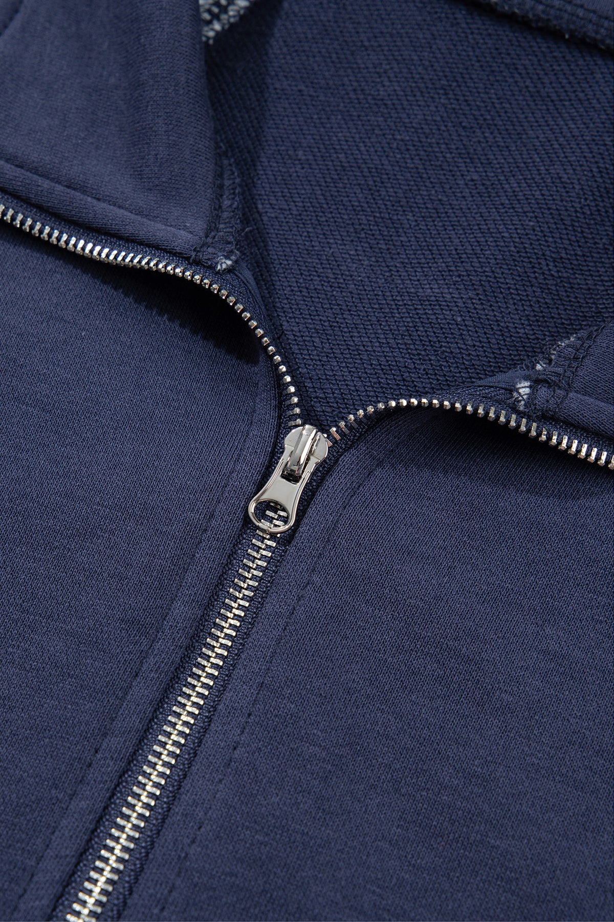 Navy Blue Patchwork Plaid Pocket Quarter Zip Sweatshirt-Tops/Sweatshirts & Hoodies-[Adult]-[Female]-2022 Online Blue Zone Planet