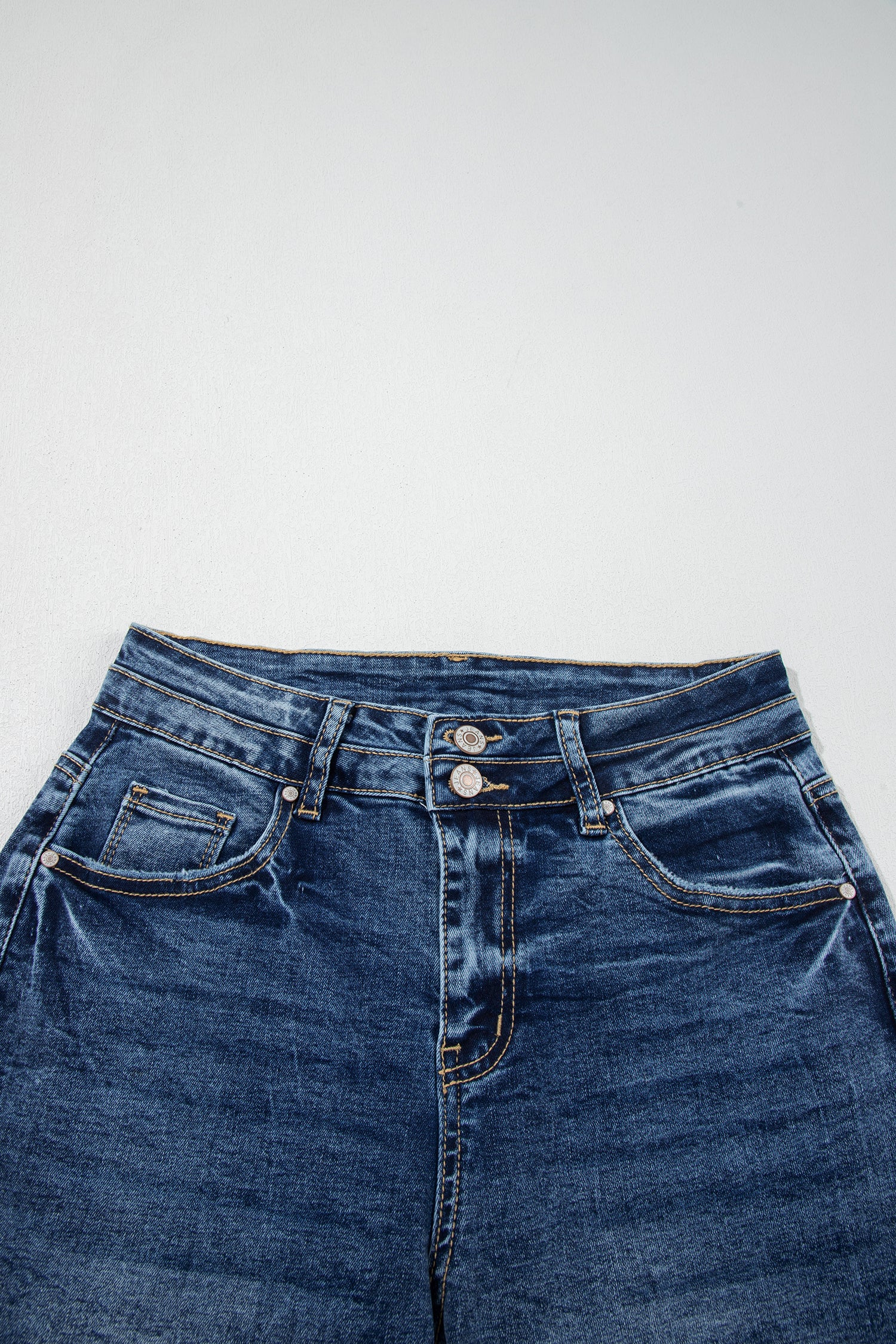 Sail Blue Acid Wash Pocket Detail Flare Jeans-Bottoms/Jeans-[Adult]-[Female]-2022 Online Blue Zone Planet