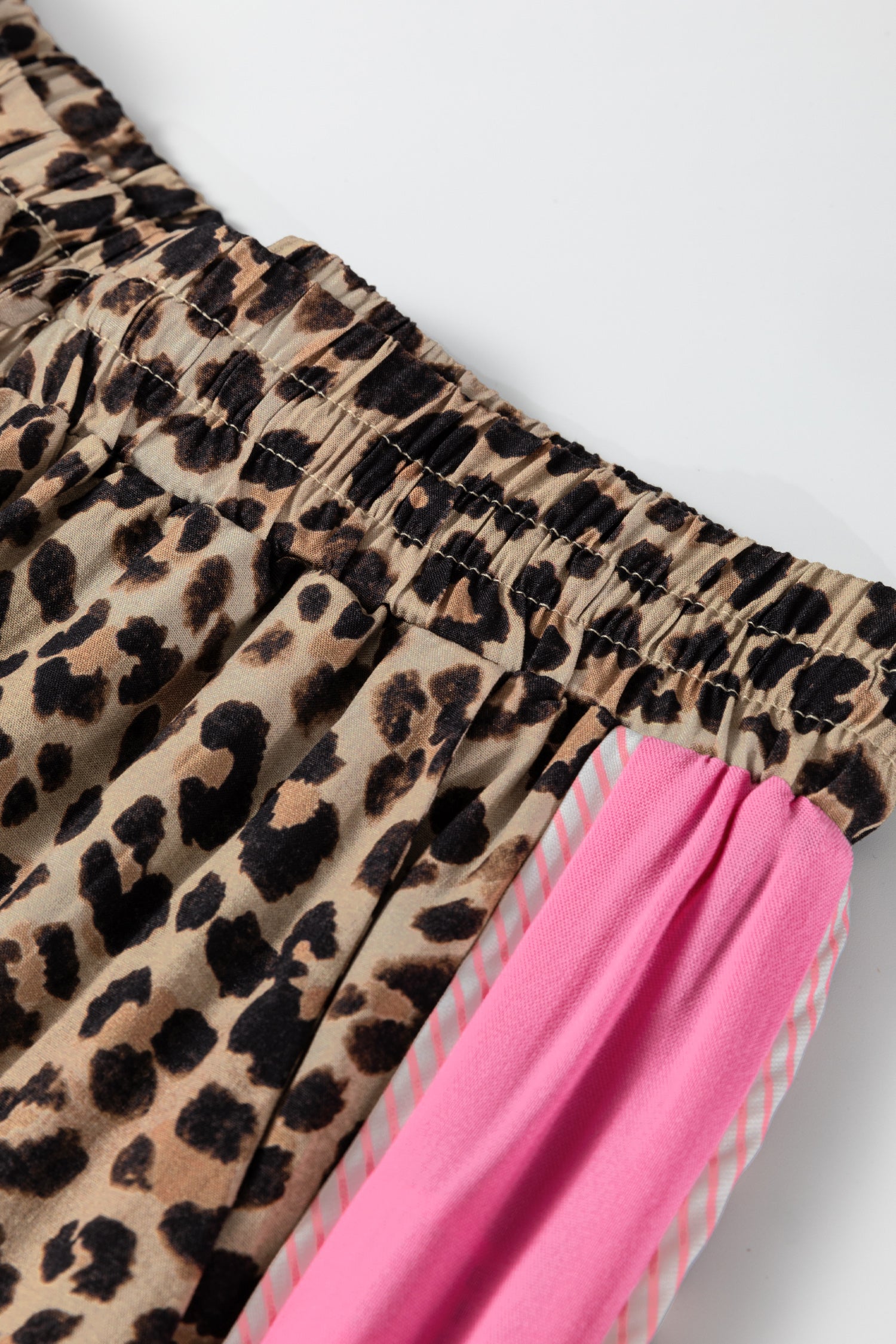 Brown Contrast Trim Leopard Top and Pant Set-Two Piece Sets/Pant Sets-[Adult]-[Female]-2022 Online Blue Zone Planet