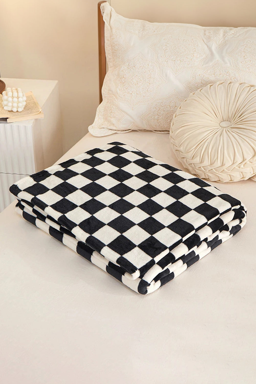 Black Checkerboard Printed Soft Throw Blanket-Accessories & Jewelry-[Adult]-[Female]-2022 Online Blue Zone Planet