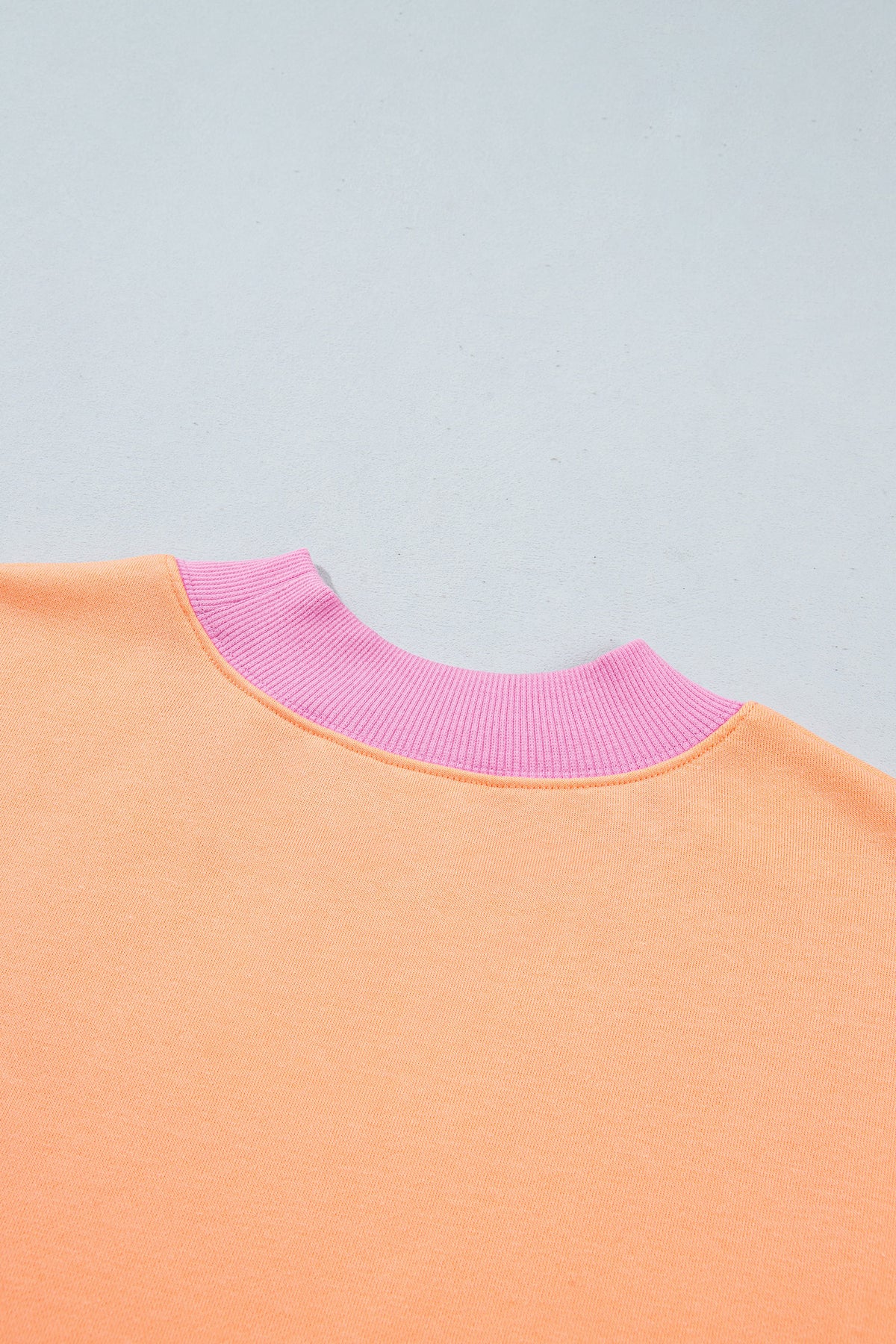 Pink Colorblock Trim Crewneck Long Sleeve Pullover Sweatshirt-Tops/Sweatshirts & Hoodies-[Adult]-[Female]-2022 Online Blue Zone Planet