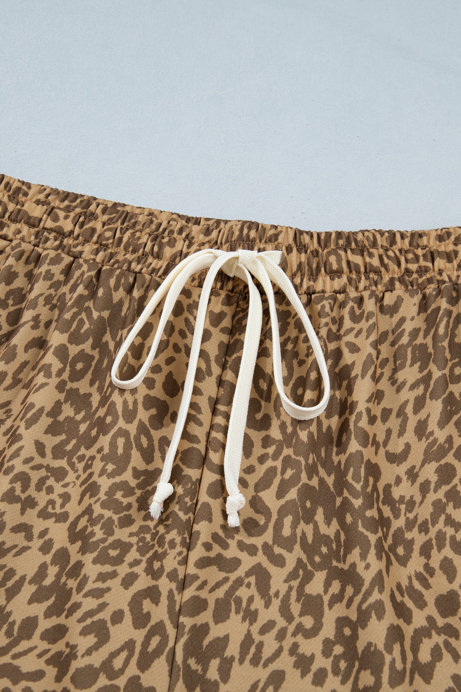 Khaki Plus Size Leopard Print Western Star Patched Jogger Pants-Plus Size/Plus Size Bottoms-[Adult]-[Female]-2022 Online Blue Zone Planet