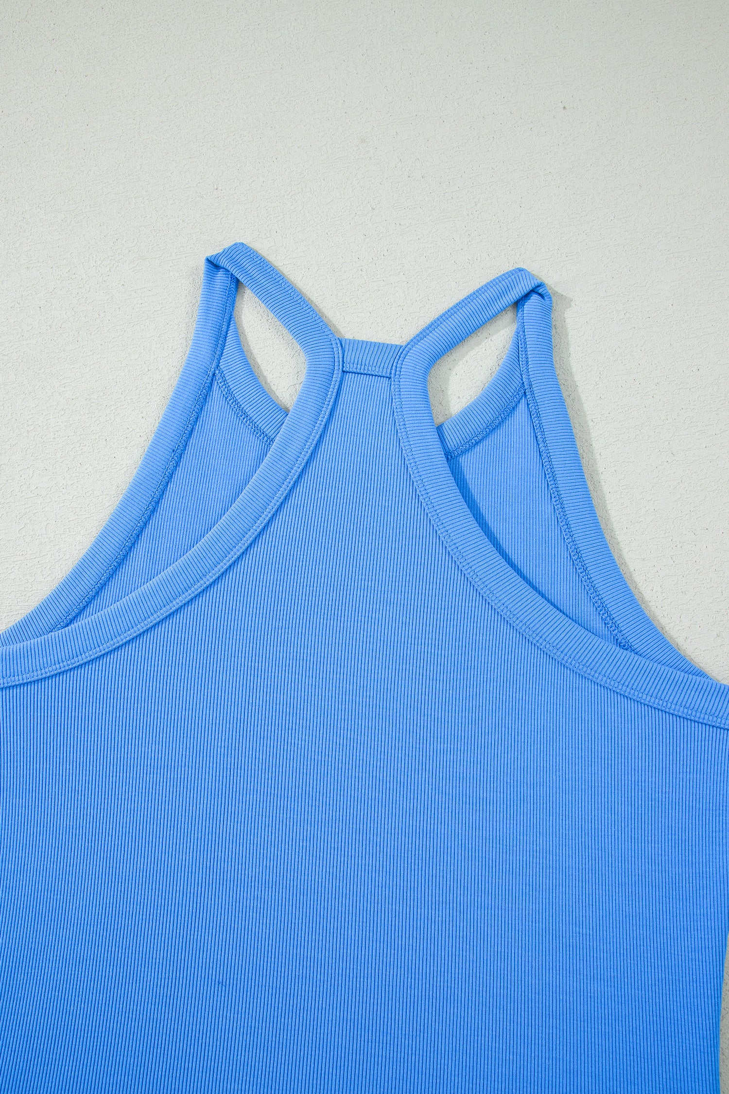 Sachet Pink Slim Tank Top Elastic High Waist Shorts 2pcs Outfit-Two Piece Sets/Short Sets-[Adult]-[Female]-2022 Online Blue Zone Planet