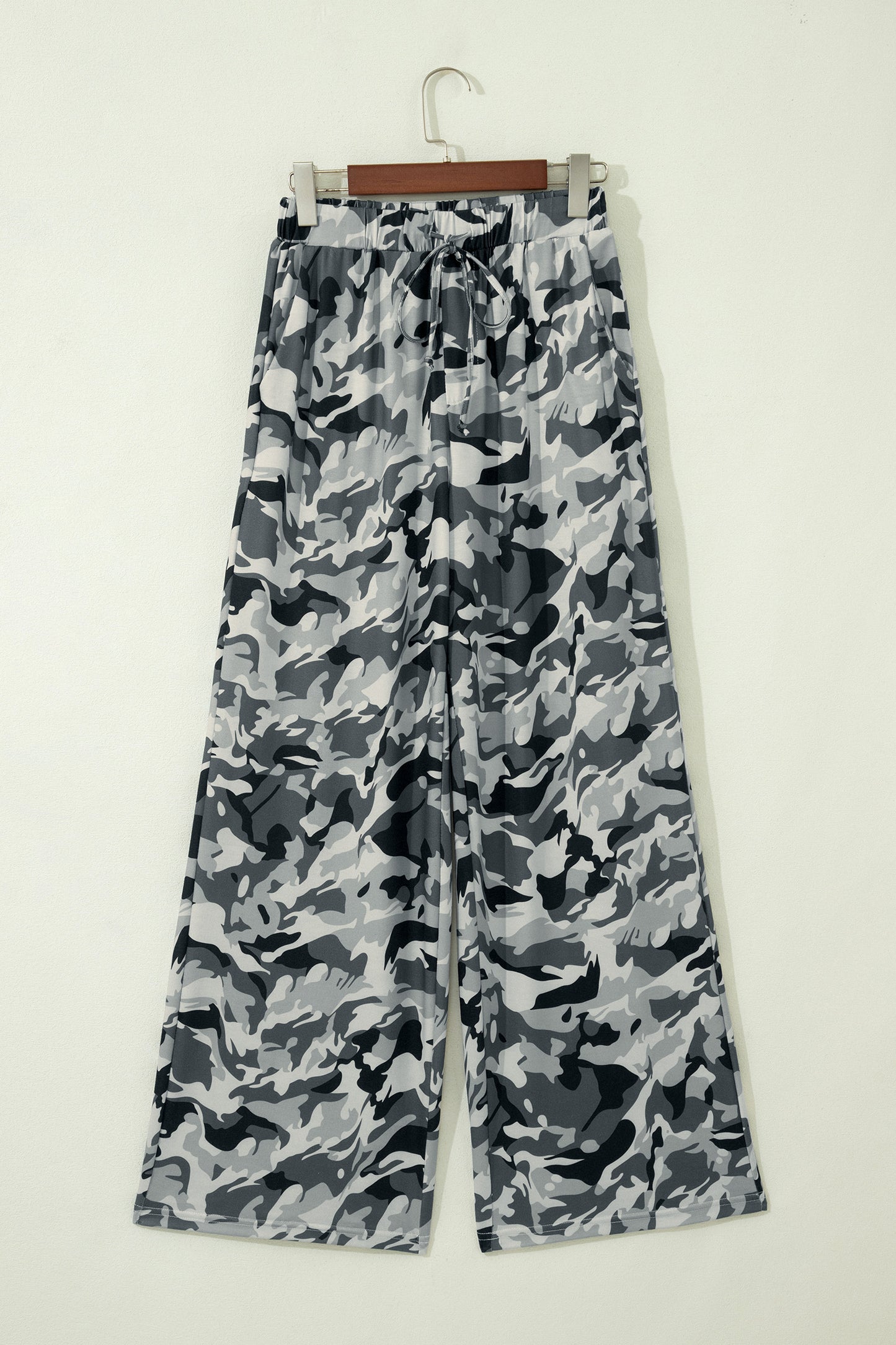 Green Camouflage Print Drawstring Casual Pants-Bottoms/Pants & Culotte-[Adult]-[Female]-2022 Online Blue Zone Planet