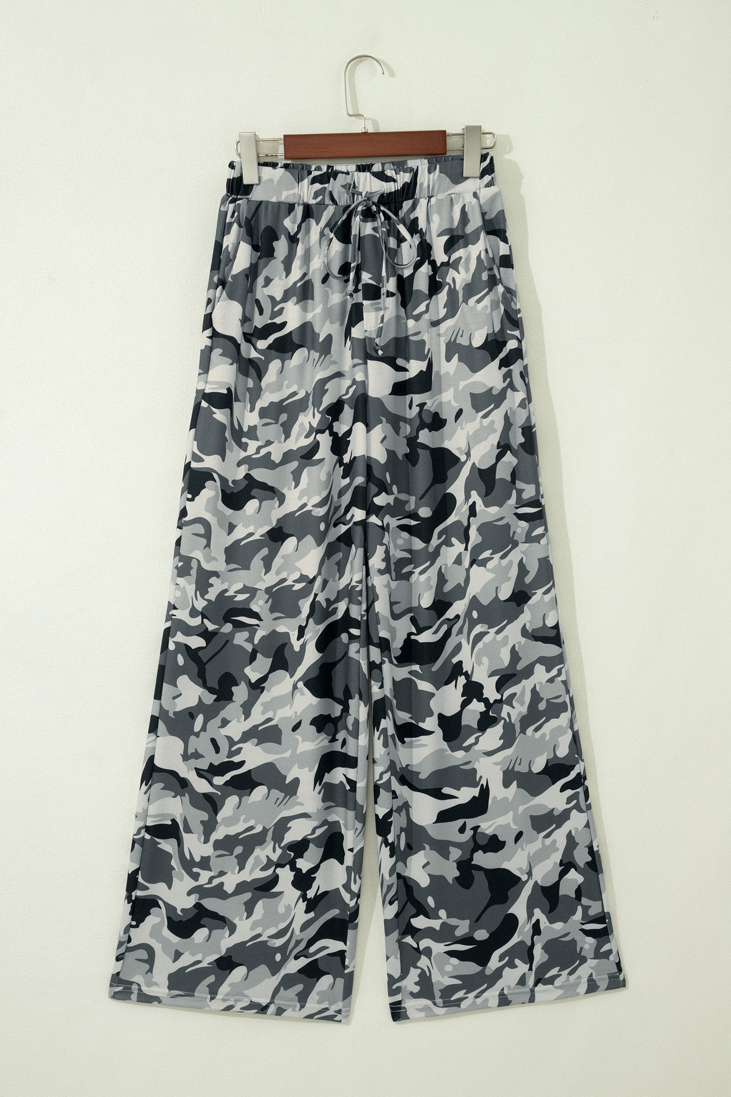 Green Camouflage Print Drawstring Casual Pants-Bottoms/Pants & Culotte-[Adult]-[Female]-2022 Online Blue Zone Planet