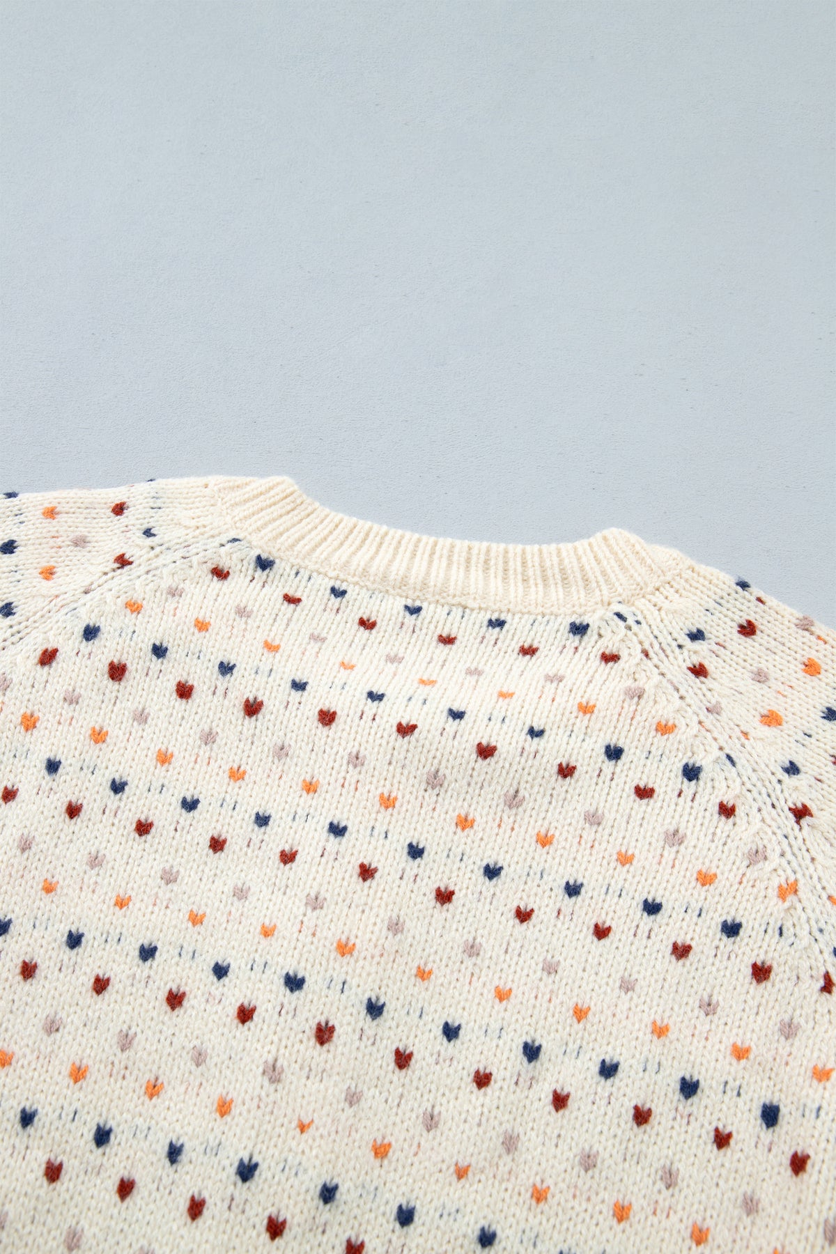 Beige Geometric Print Button Front Long Sleeve Regular Fit Cardigan-Sweaters & Cardigans/Cardigans-[Adult]-[Female]-2022 Online Blue Zone Planet