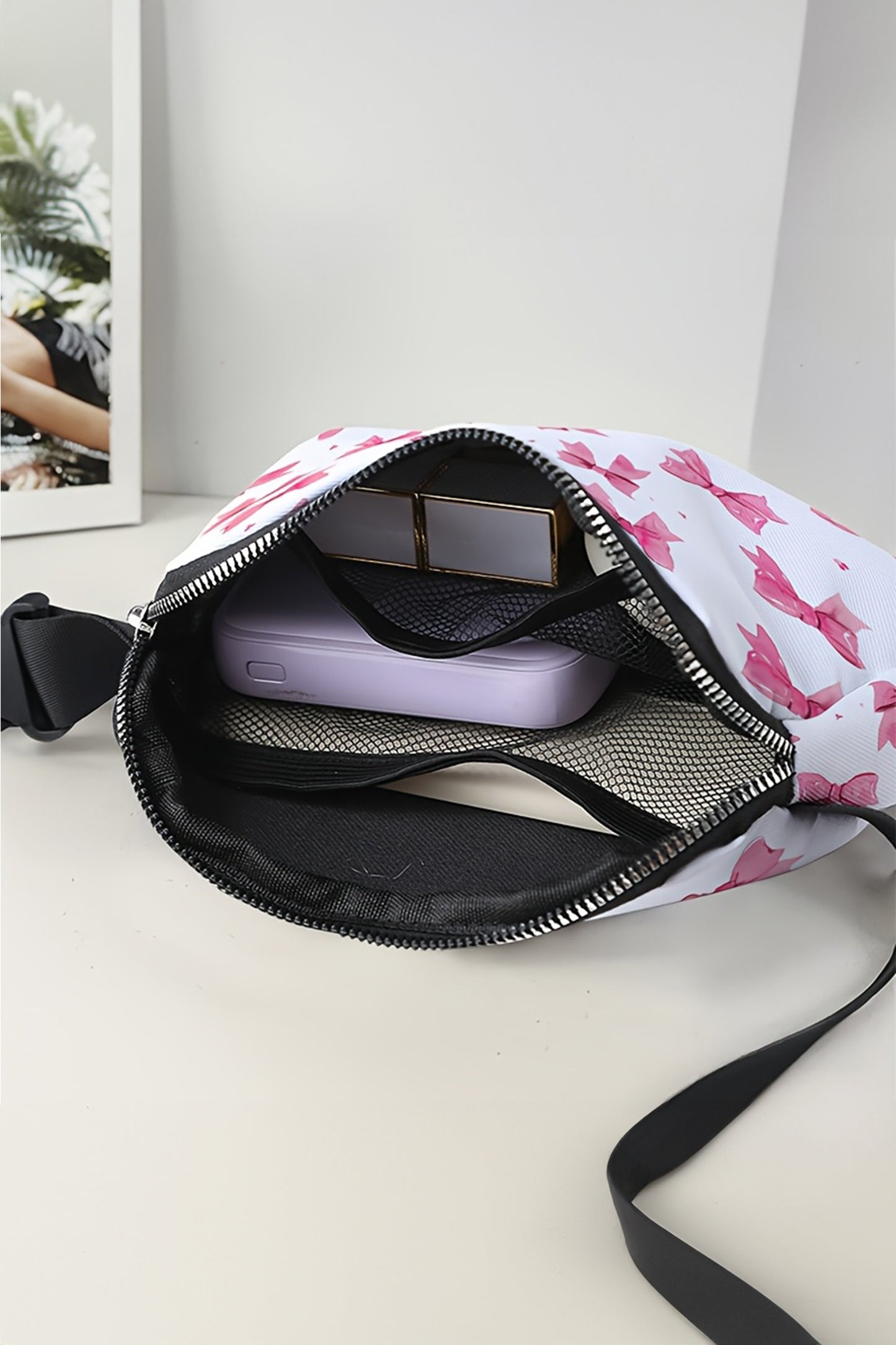 Bonbon Valentines Day Printed Canvas Crossbody Bag