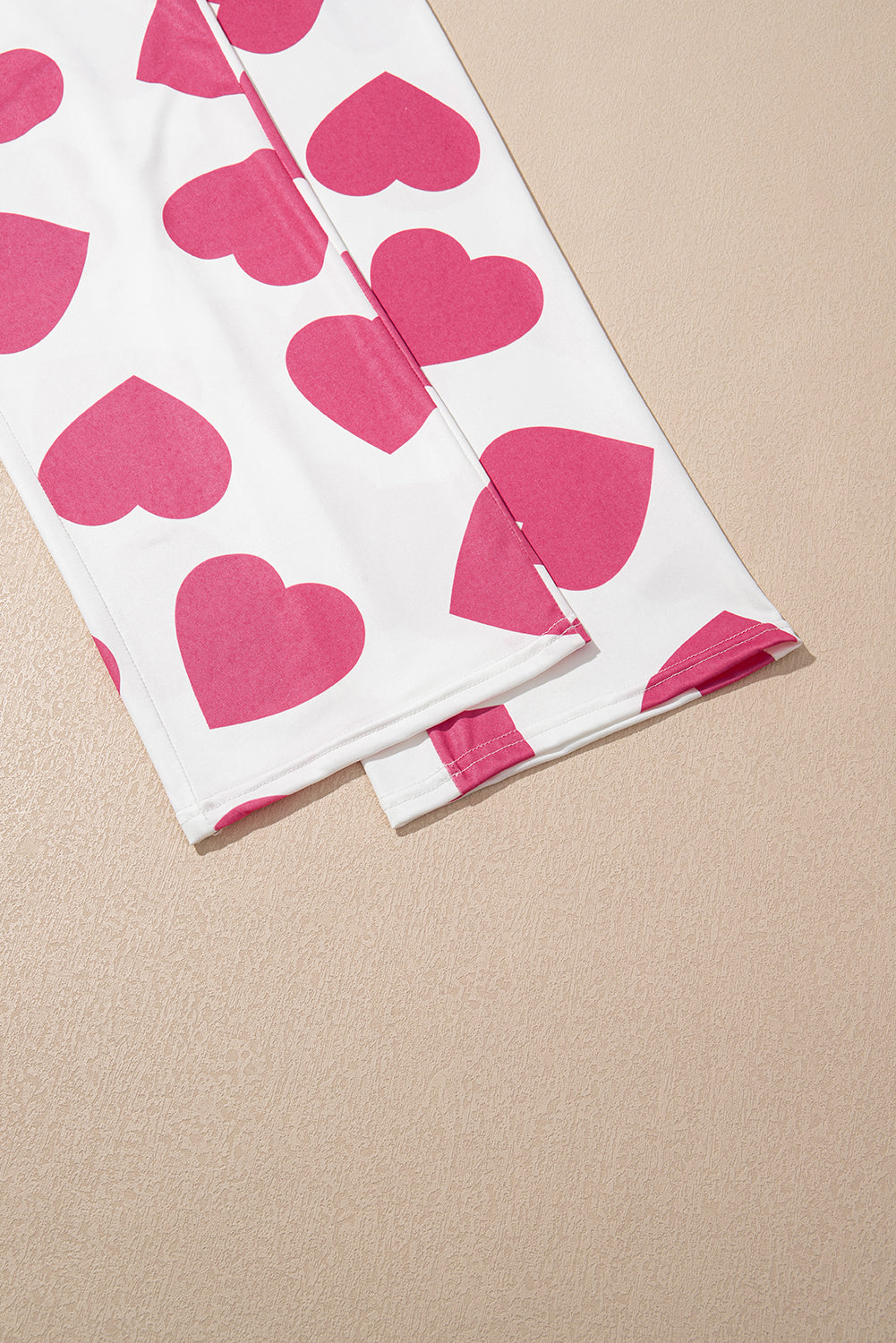 Pink Ruffled Tank Top And Heart Print Pants Lounge Set-Loungewear & Sleepwear/Loungewear-[Adult]-[Female]-2022 Online Blue Zone Planet