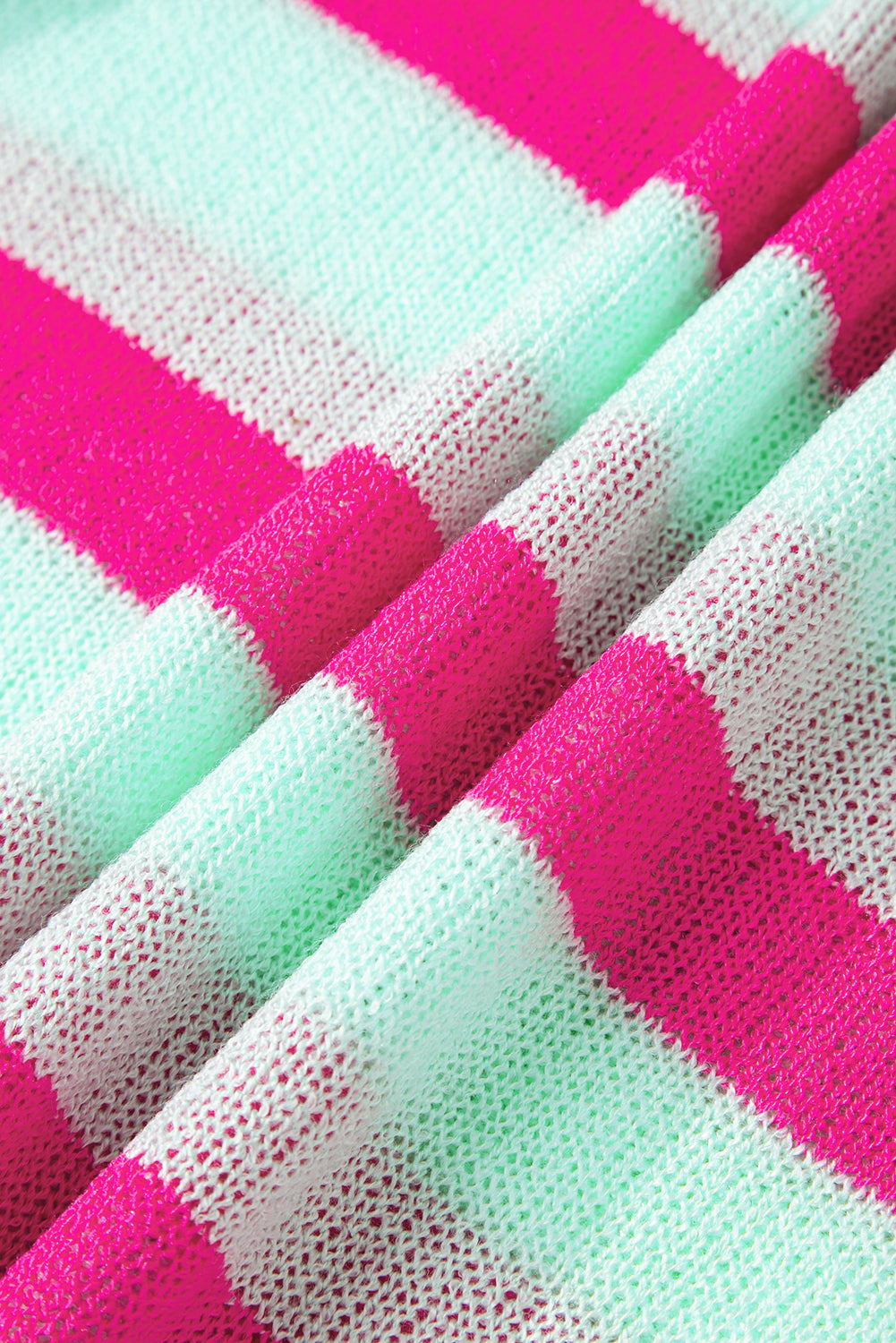 Green Stripe Round Neck Casual Sweater-TOPS / DRESSES-[Adult]-[Female]-2022 Online Blue Zone Planet