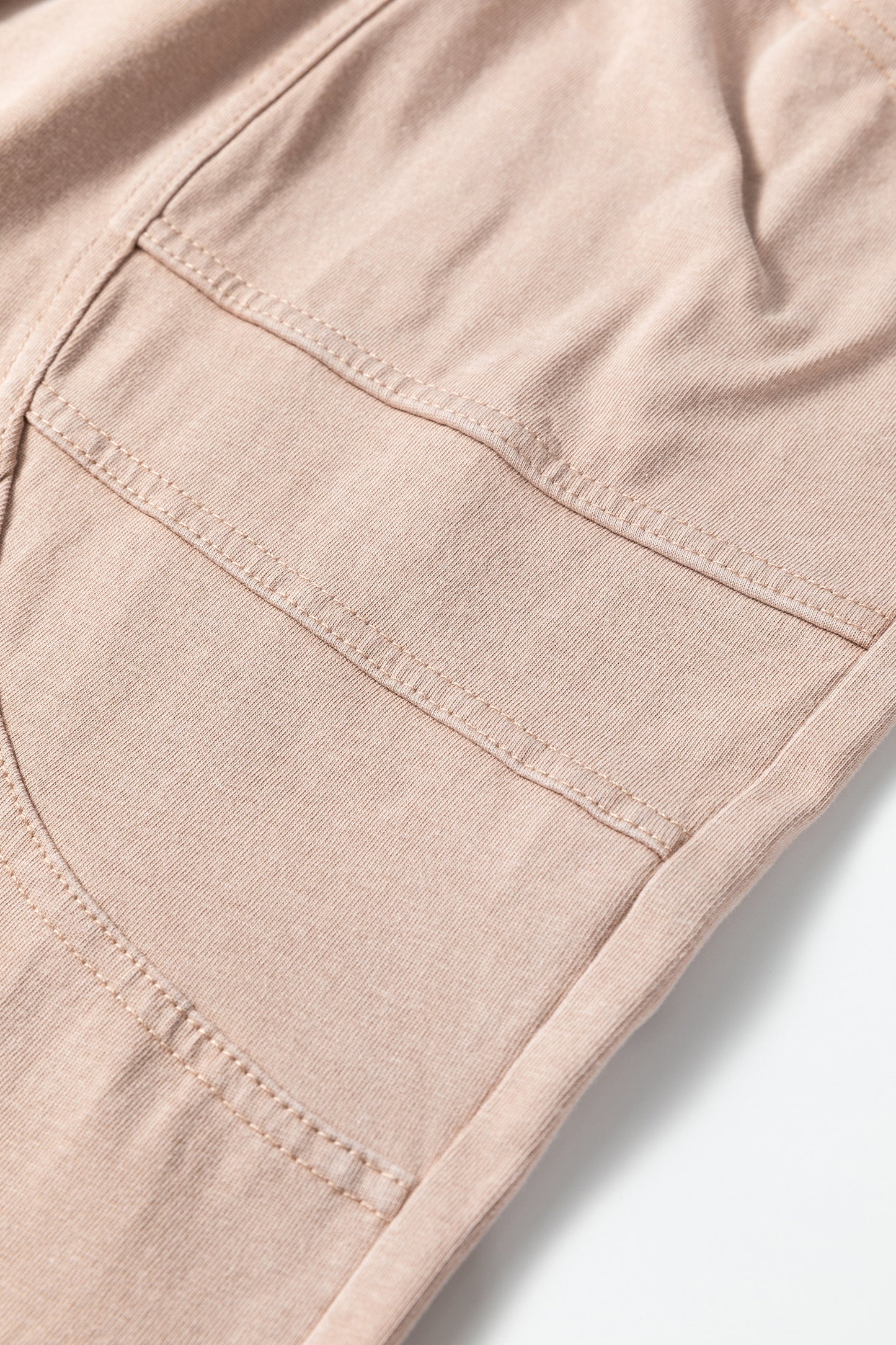 Smoke Gray Solid Color Mineral Wash Piping Trim Pocketed Wide Leg Pants-Bottoms/Pants & Culotte-[Adult]-[Female]-2022 Online Blue Zone Planet
