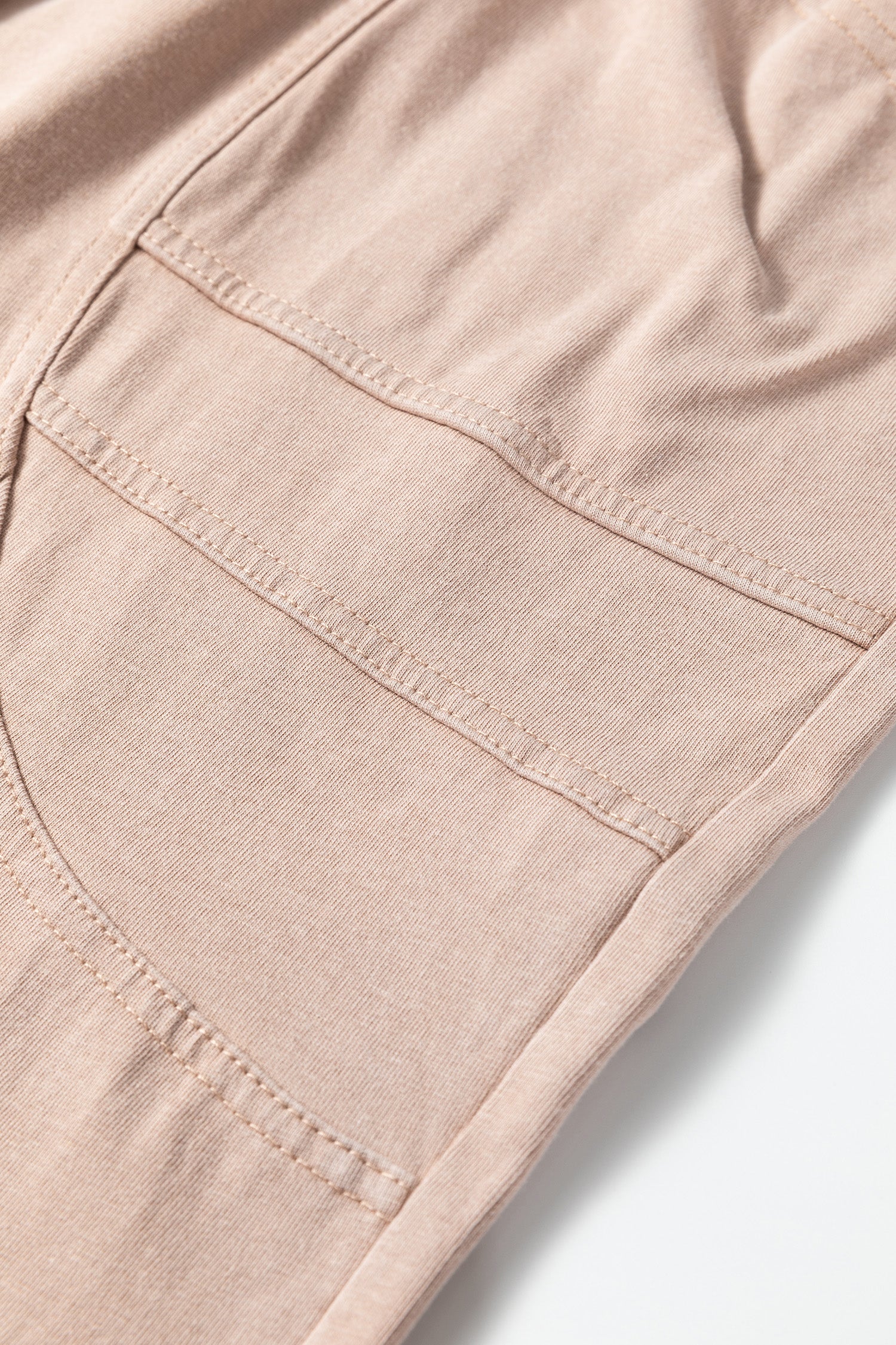 Smoke Gray Solid Color Mineral Wash Piping Trim Pocketed Wide Leg Pants-Bottoms/Pants & Culotte-[Adult]-[Female]-2022 Online Blue Zone Planet