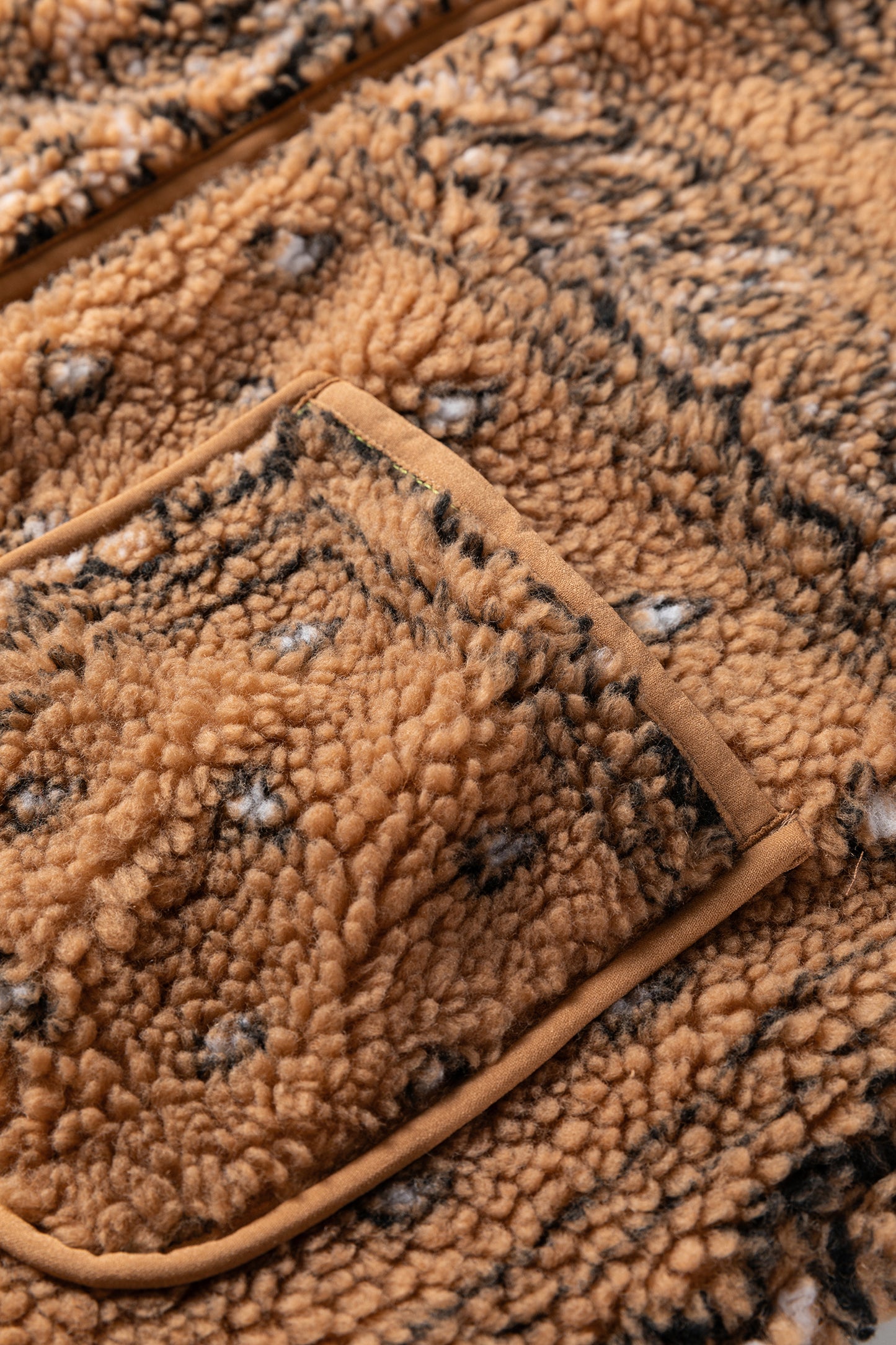 Brown Sherpa Paisley Print Pocketed Western Fashion Vest Jacket-TOPS / DRESSES-[Adult]-[Female]-2022 Online Blue Zone Planet