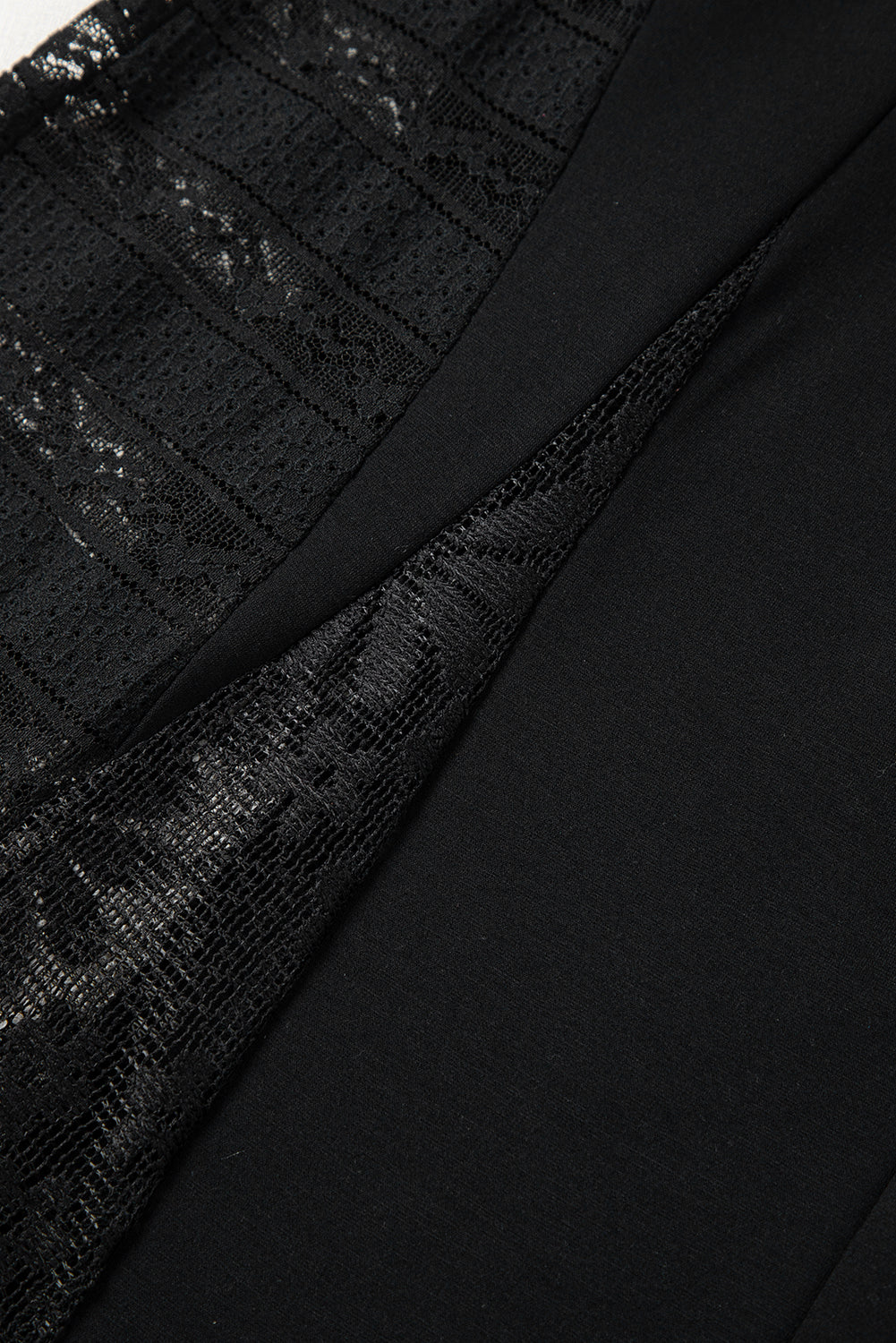 Smoke Gray Lace Patchwork Wide Leg High Waist Pants-Pants-[Adult]-[Female]-2022 Online Blue Zone Planet