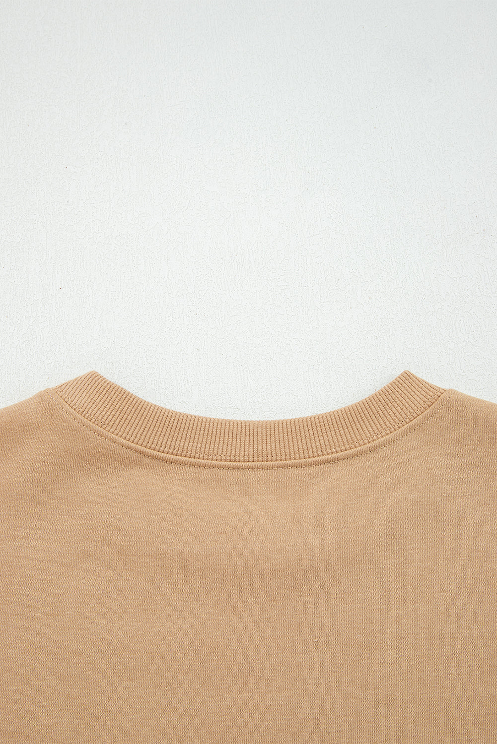 Light French Beige Varsity Striped Detail Drop Shoulder Oversized Sweatshirt-Tops/Sweatshirts & Hoodies-[Adult]-[Female]-2022 Online Blue Zone Planet