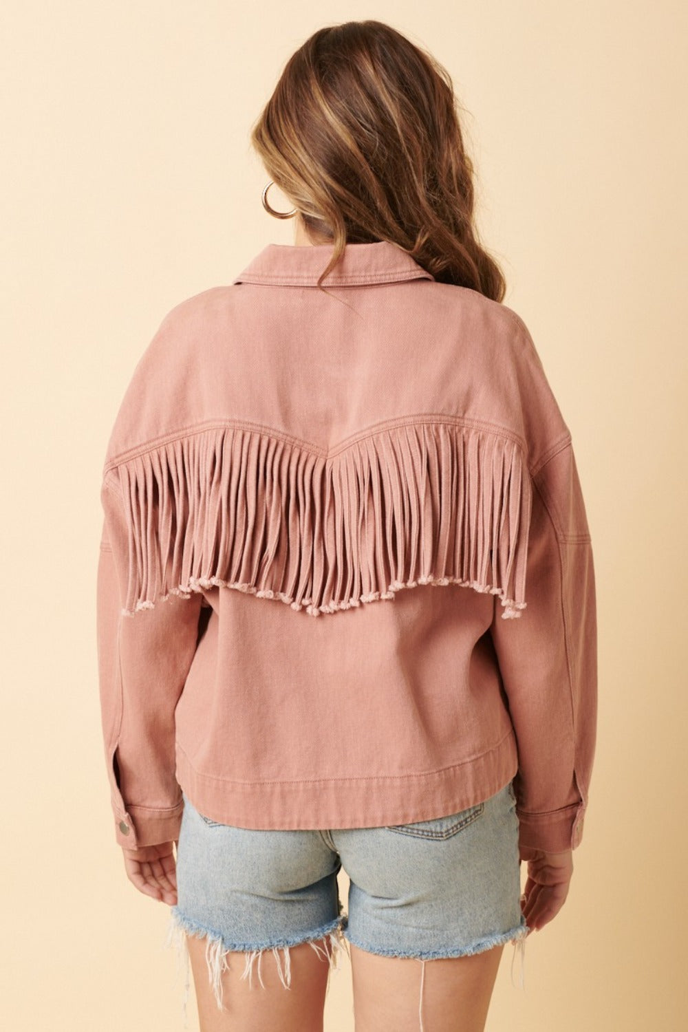 Mittoshop Fringe Detail Cotton Twill Jacket-TOPS / DRESSES-[Adult]-[Female]-2022 Online Blue Zone Planet